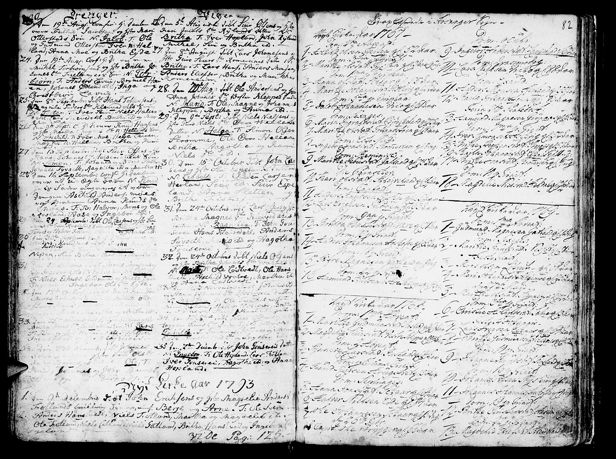 Hosanger sokneprestembete, SAB/A-75801/H/Haa: Parish register (official) no. A 2 /1, 1766-1793, p. 82