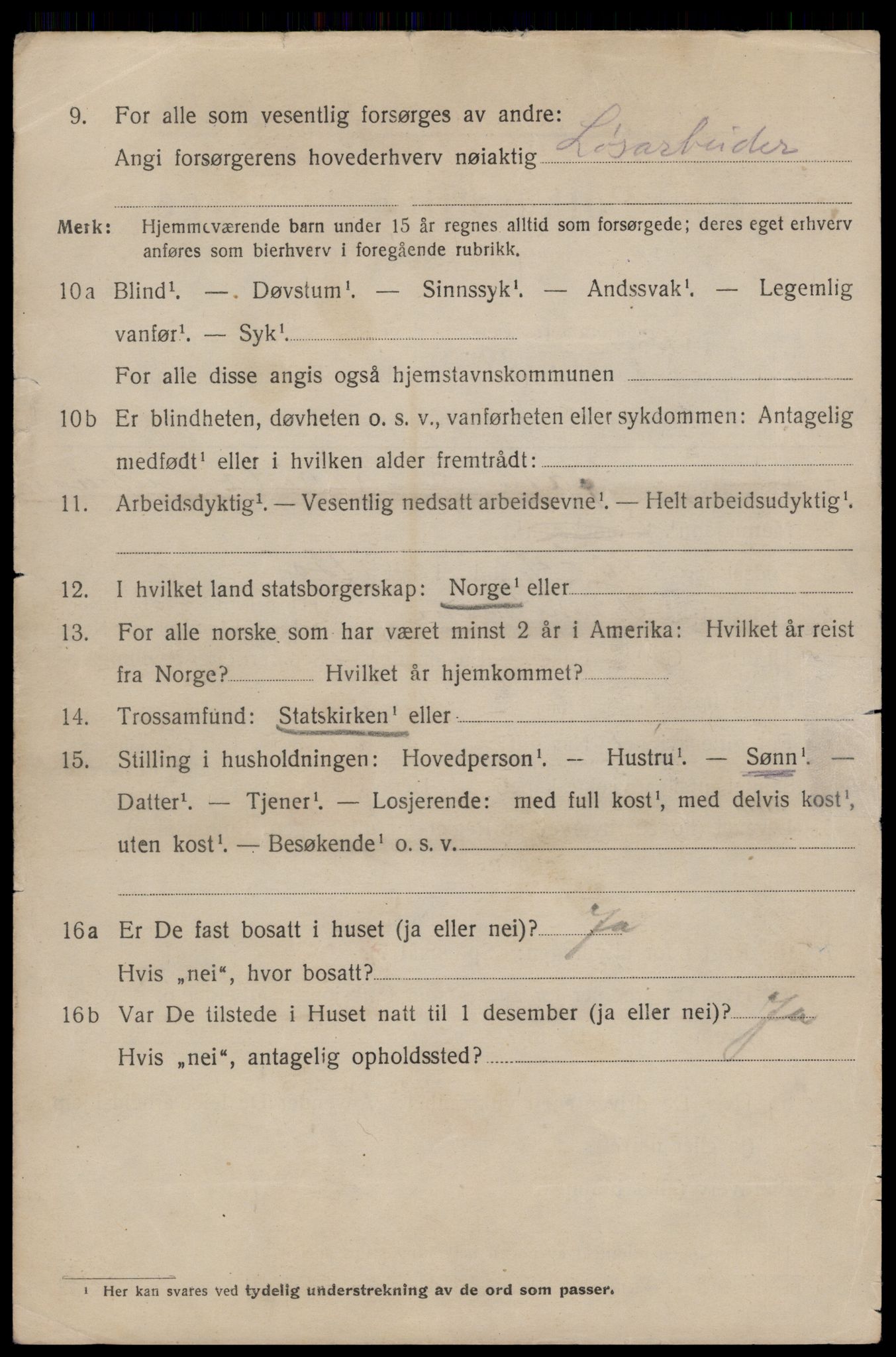 SAT, 1920 census for Trondheim, 1920, p. 111429