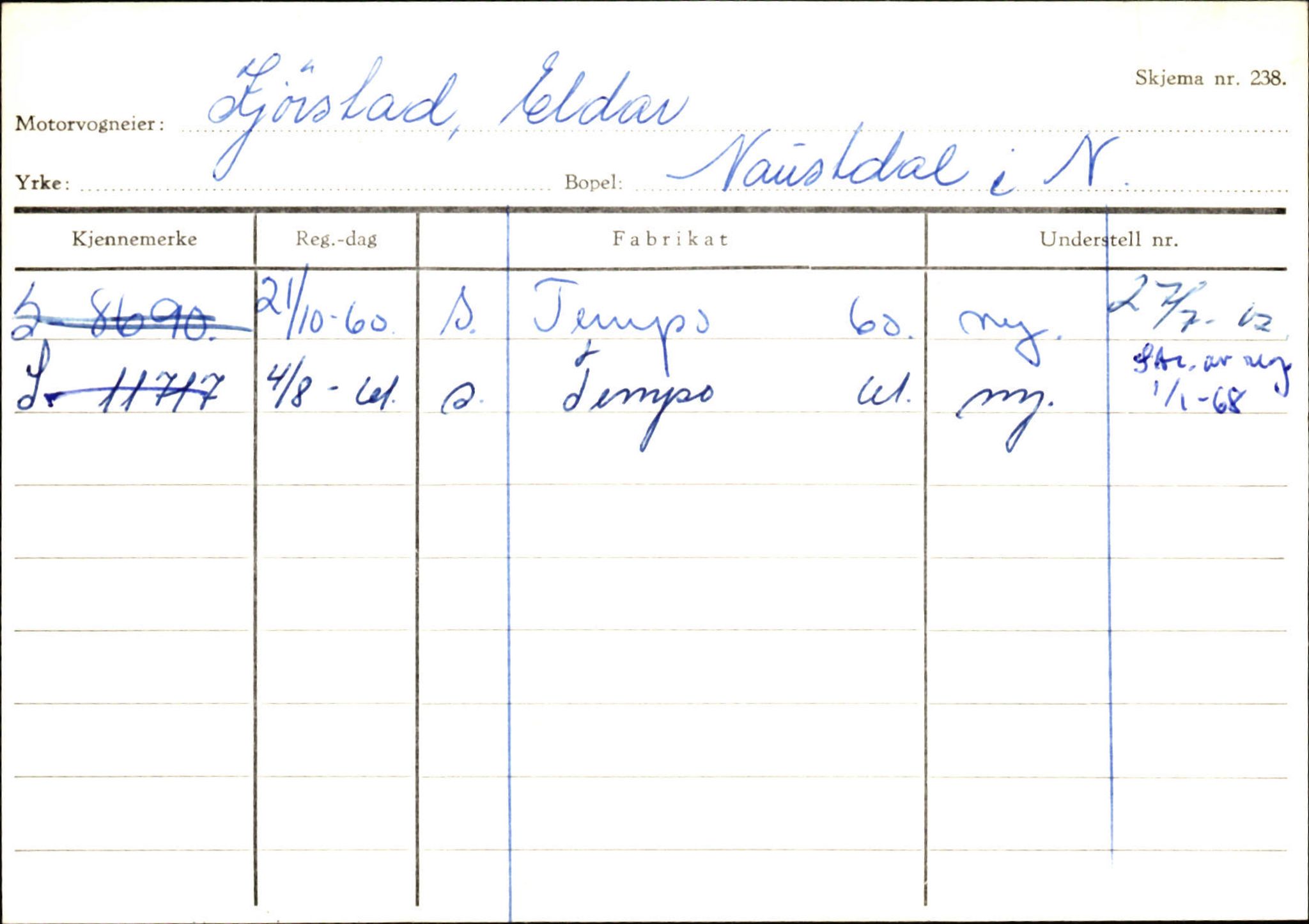 Statens vegvesen, Sogn og Fjordane vegkontor, AV/SAB-A-5301/4/F/L0129: Eigarregistrer Eid A-S, 1945-1975, p. 1237