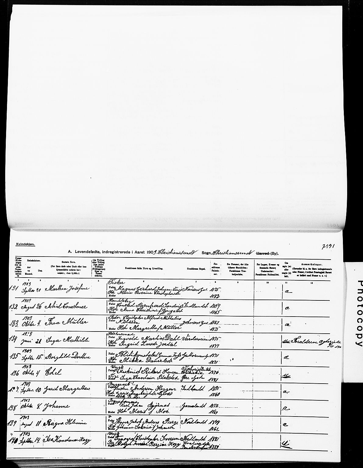 Ministerialprotokoller, klokkerbøker og fødselsregistre - Møre og Romsdal, AV/SAT-A-1454/572/L0858: Parish register (official) no. 572D02, 1903-1912