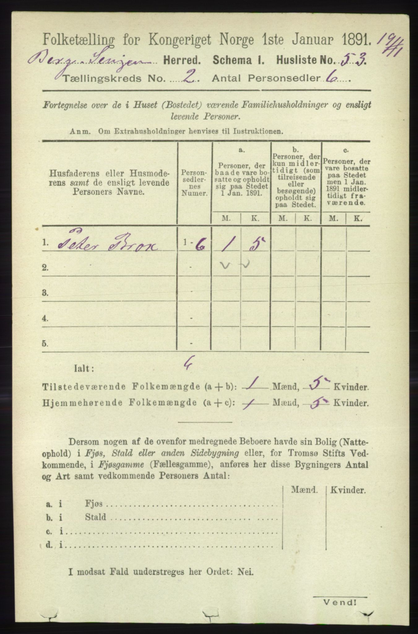 RA, 1891 census for 1929 Berg, 1891, p. 629