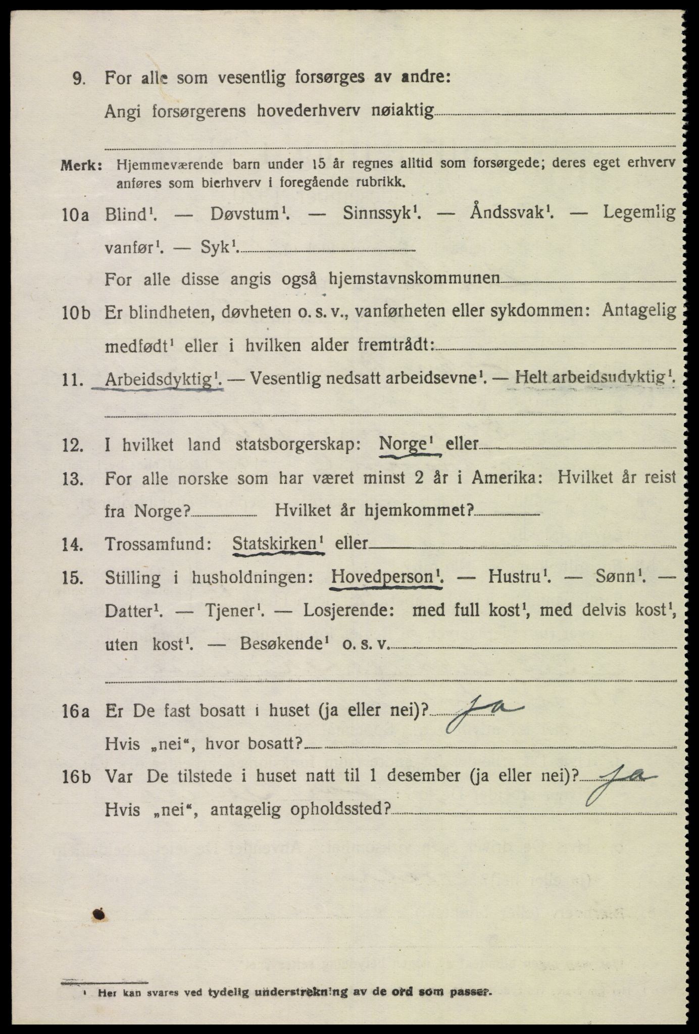 SAK, 1920 census for Lista, 1920, p. 7816