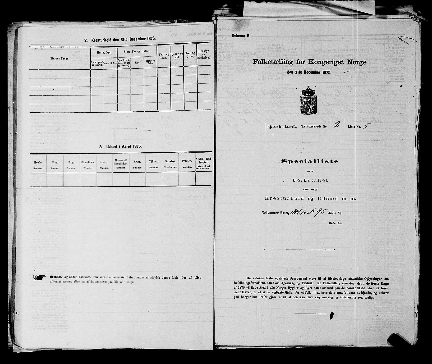 SAKO, 1875 census for 0707P Larvik, 1875, p. 231