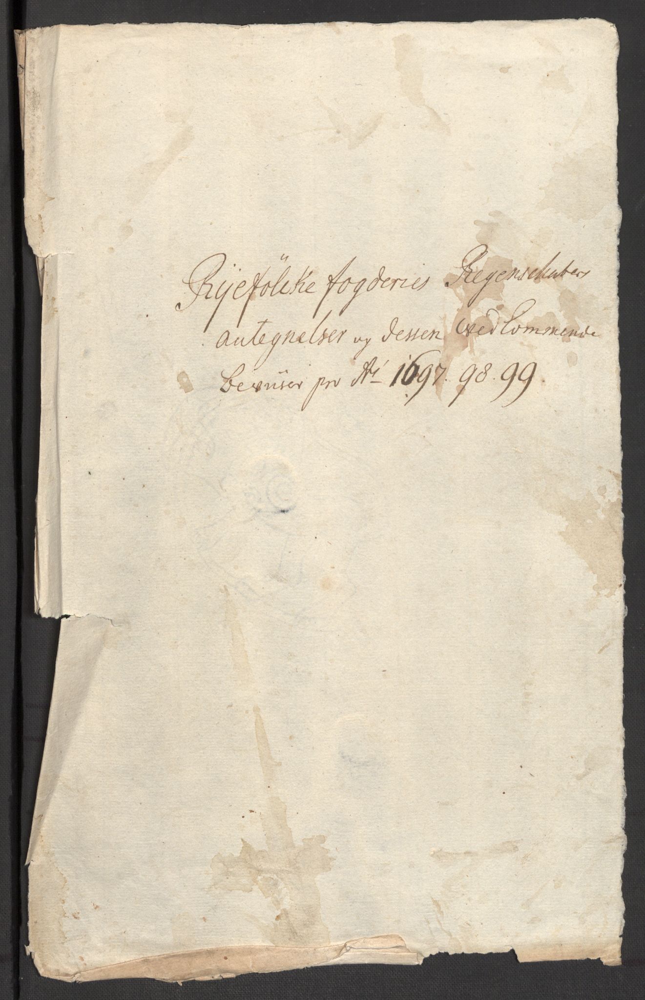 Rentekammeret inntil 1814, Reviderte regnskaper, Fogderegnskap, RA/EA-4092/R47/L2858: Fogderegnskap Ryfylke, 1697-1700, p. 67