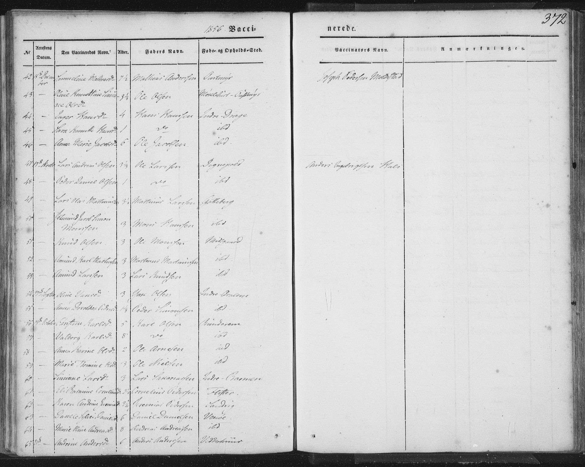 Selje sokneprestembete, AV/SAB-A-99938/H/Ha/Haa/Haaa: Parish register (official) no. A 10, 1844-1858, p. 372