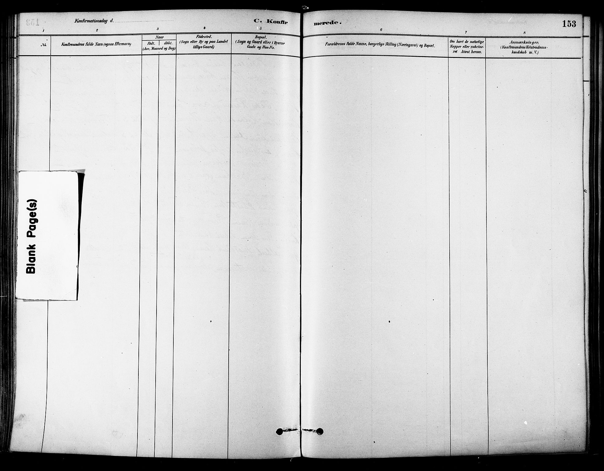 Ministerialprotokoller, klokkerbøker og fødselsregistre - Sør-Trøndelag, SAT/A-1456/657/L0707: Parish register (official) no. 657A08, 1879-1893, p. 153