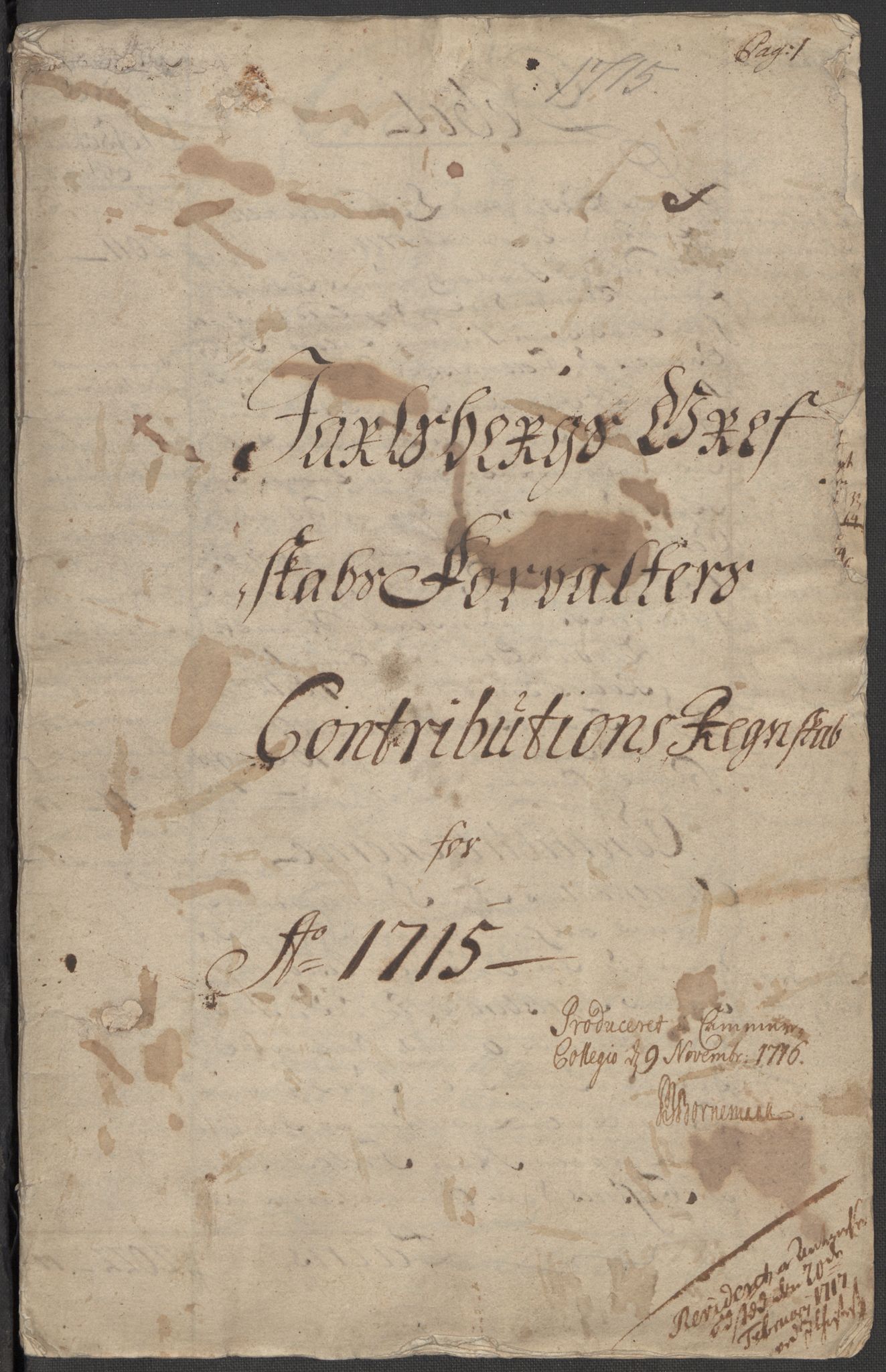 Rentekammeret inntil 1814, Reviderte regnskaper, Fogderegnskap, RA/EA-4092/R32/L1879: Fogderegnskap Jarlsberg grevskap, 1714-1715, p. 239