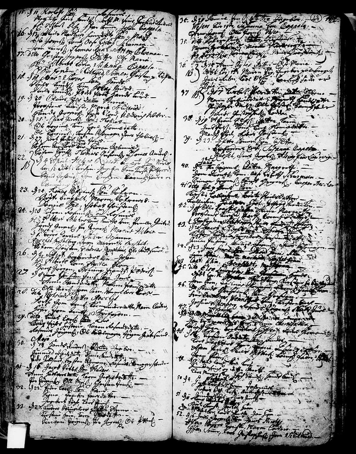 Skien kirkebøker, SAKO/A-302/F/Fa/L0002: Parish register (official) no. 2, 1716-1757, p. 63