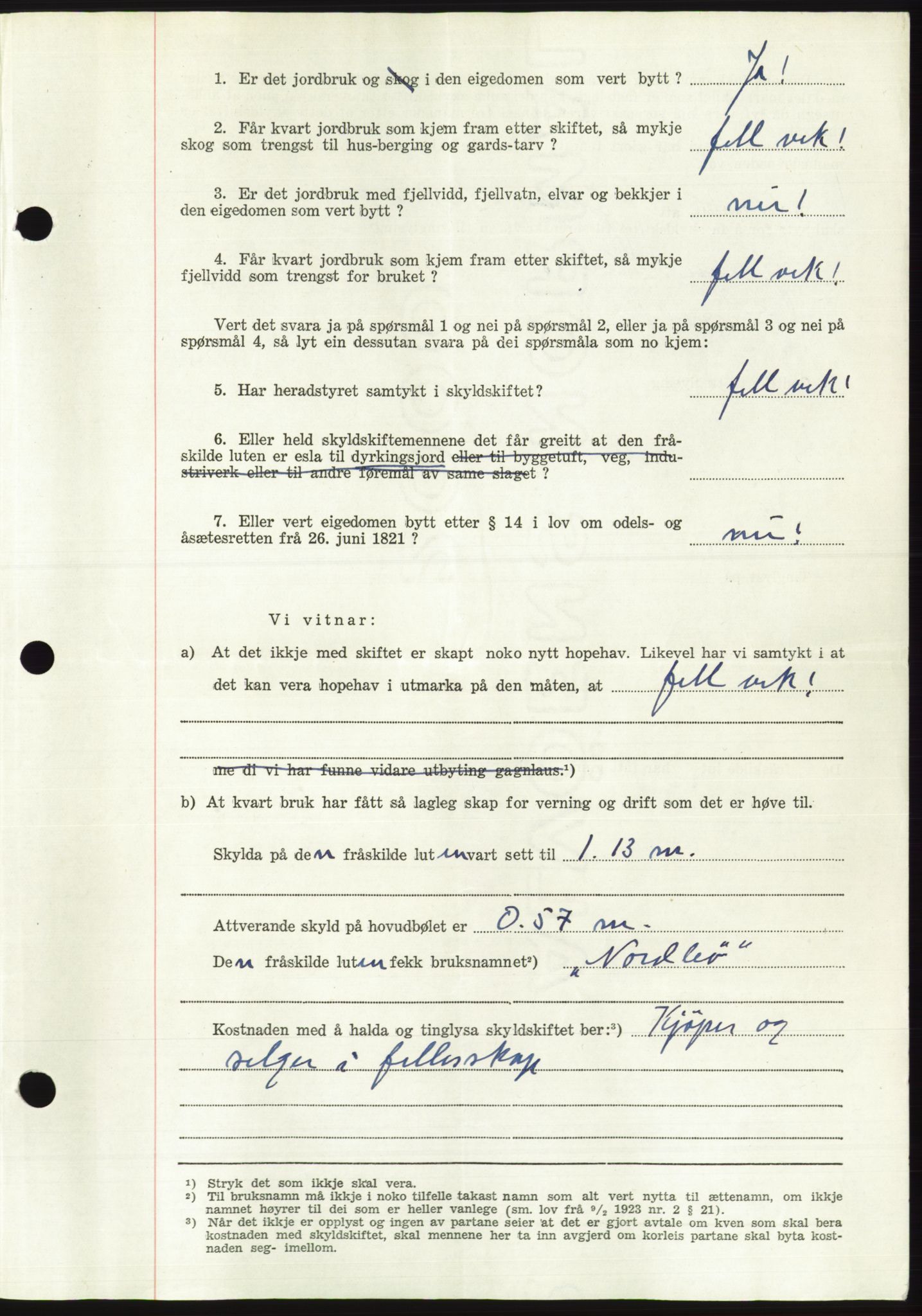 Søre Sunnmøre sorenskriveri, AV/SAT-A-4122/1/2/2C/L0093: Mortgage book no. 19A, 1952-1953, Diary no: : 1872/1952