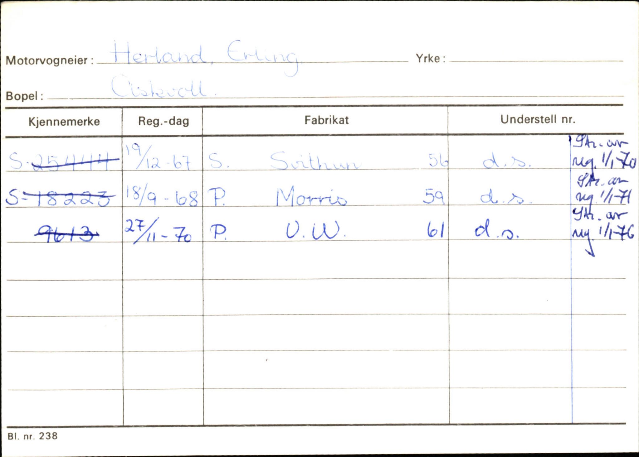 Statens vegvesen, Sogn og Fjordane vegkontor, AV/SAB-A-5301/4/F/L0132: Eigarregister Askvoll A-Å. Balestrand A-Å, 1945-1975, p. 544