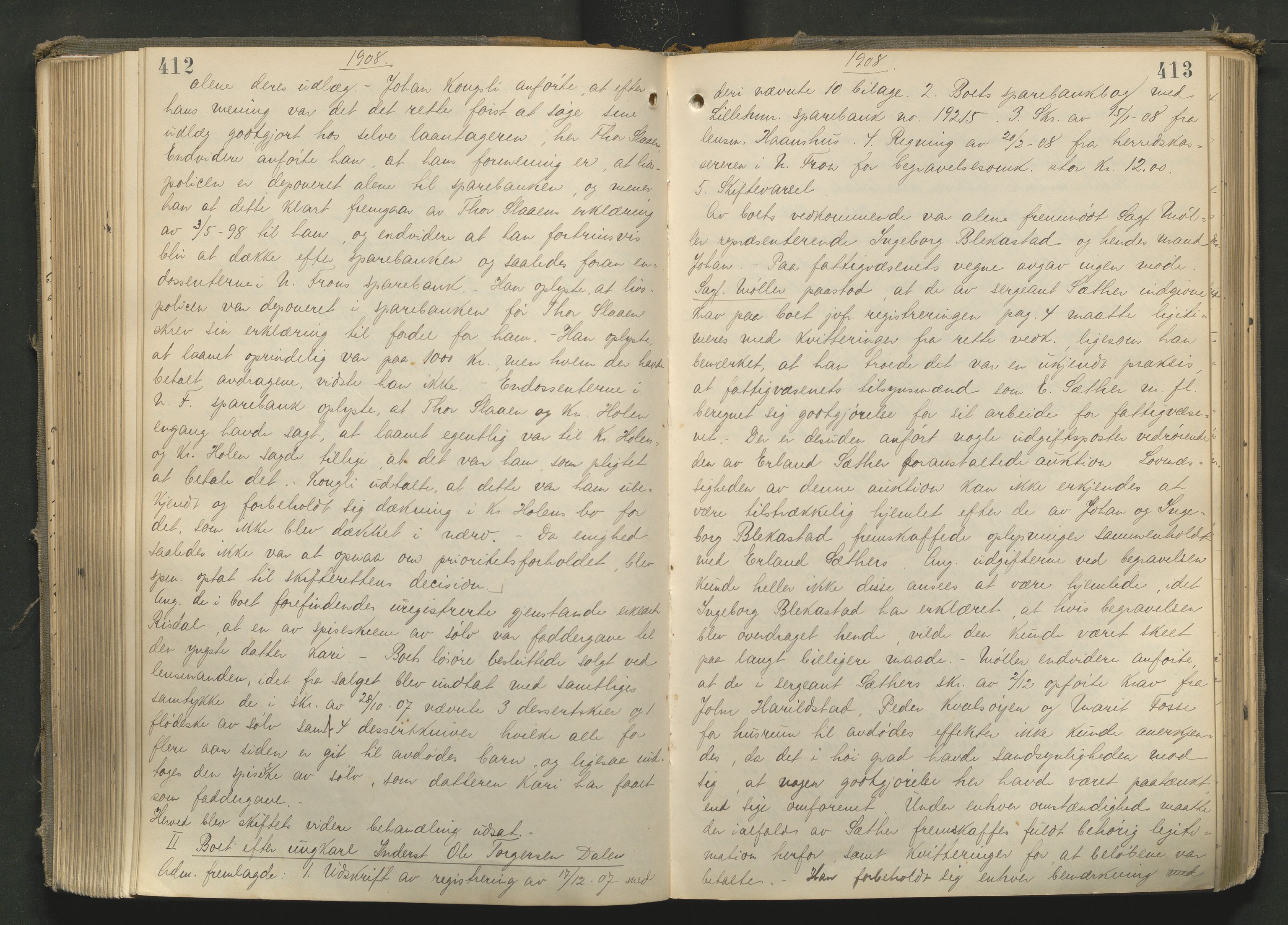 Sør-Gudbrandsdal tingrett, AV/SAH-TING-004/J/Ja/Jad/L0002: Skifteforhandlingsprotokoll - Fron, Ringebu og Øyer, 1895-1916, p. 412-413
