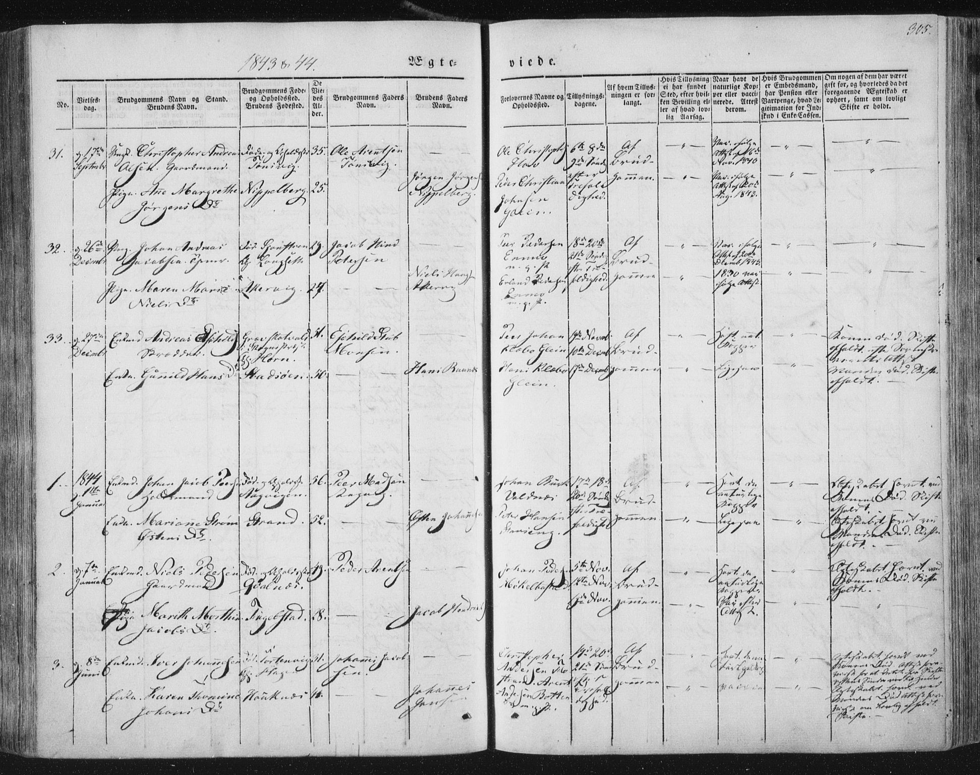 Ministerialprotokoller, klokkerbøker og fødselsregistre - Nordland, AV/SAT-A-1459/838/L0549: Parish register (official) no. 838A07, 1840-1854, p. 305