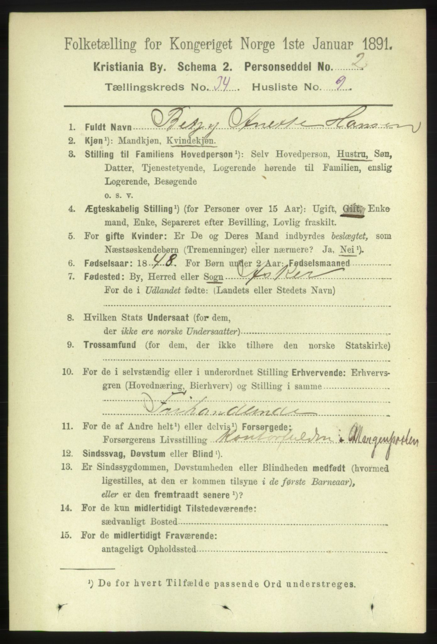 RA, 1891 census for 0301 Kristiania, 1891, p. 18462