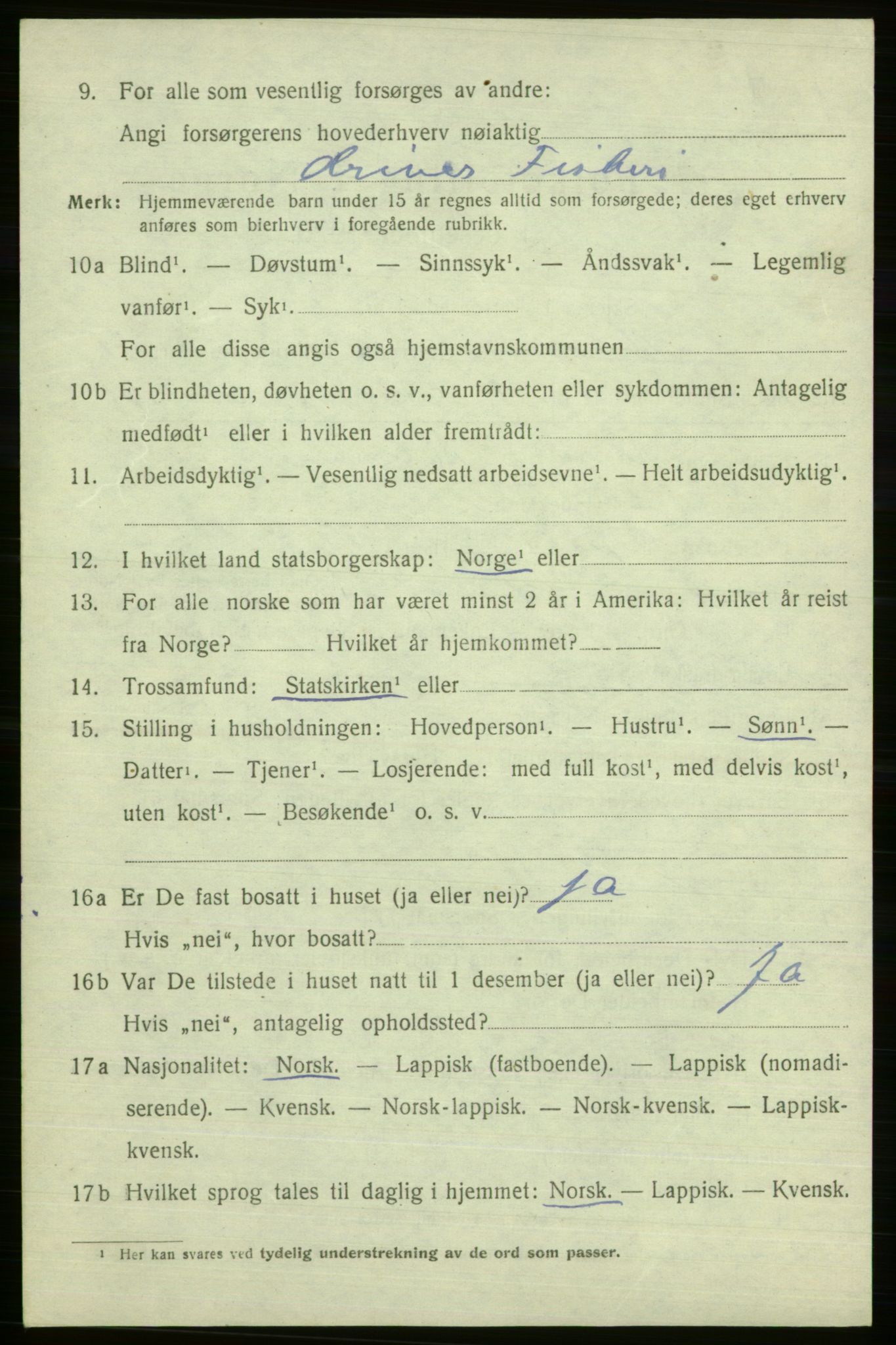 SATØ, 1920 census for Måsøy, 1920, p. 4439