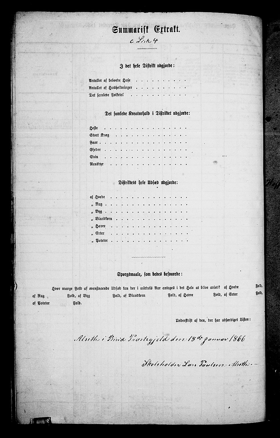 RA, 1865 census for Biri, 1865, p. 112