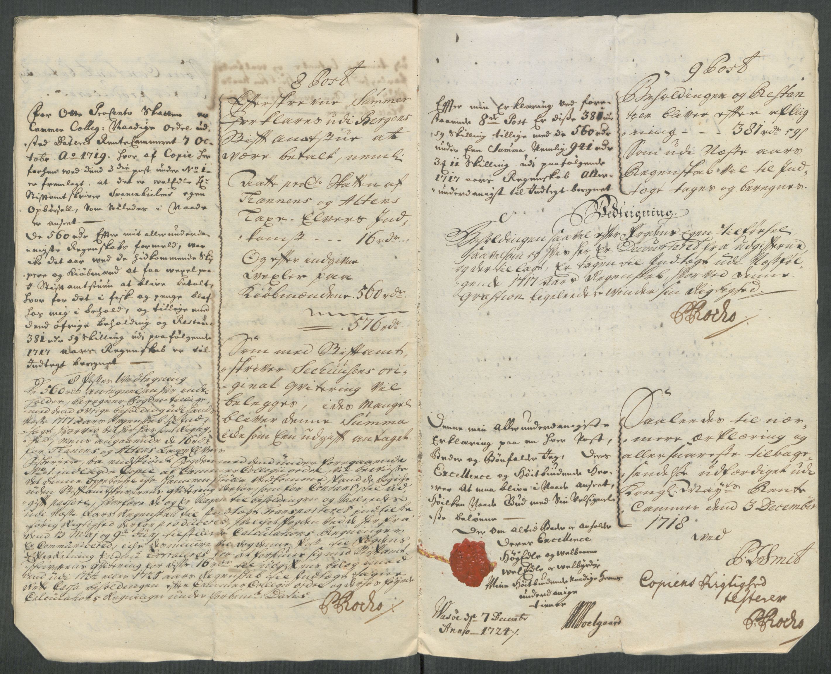 Rentekammeret inntil 1814, Reviderte regnskaper, Fogderegnskap, AV/RA-EA-4092/R69/L4857: Fogderegnskap Finnmark/Vardøhus, 1716-1718, p. 179