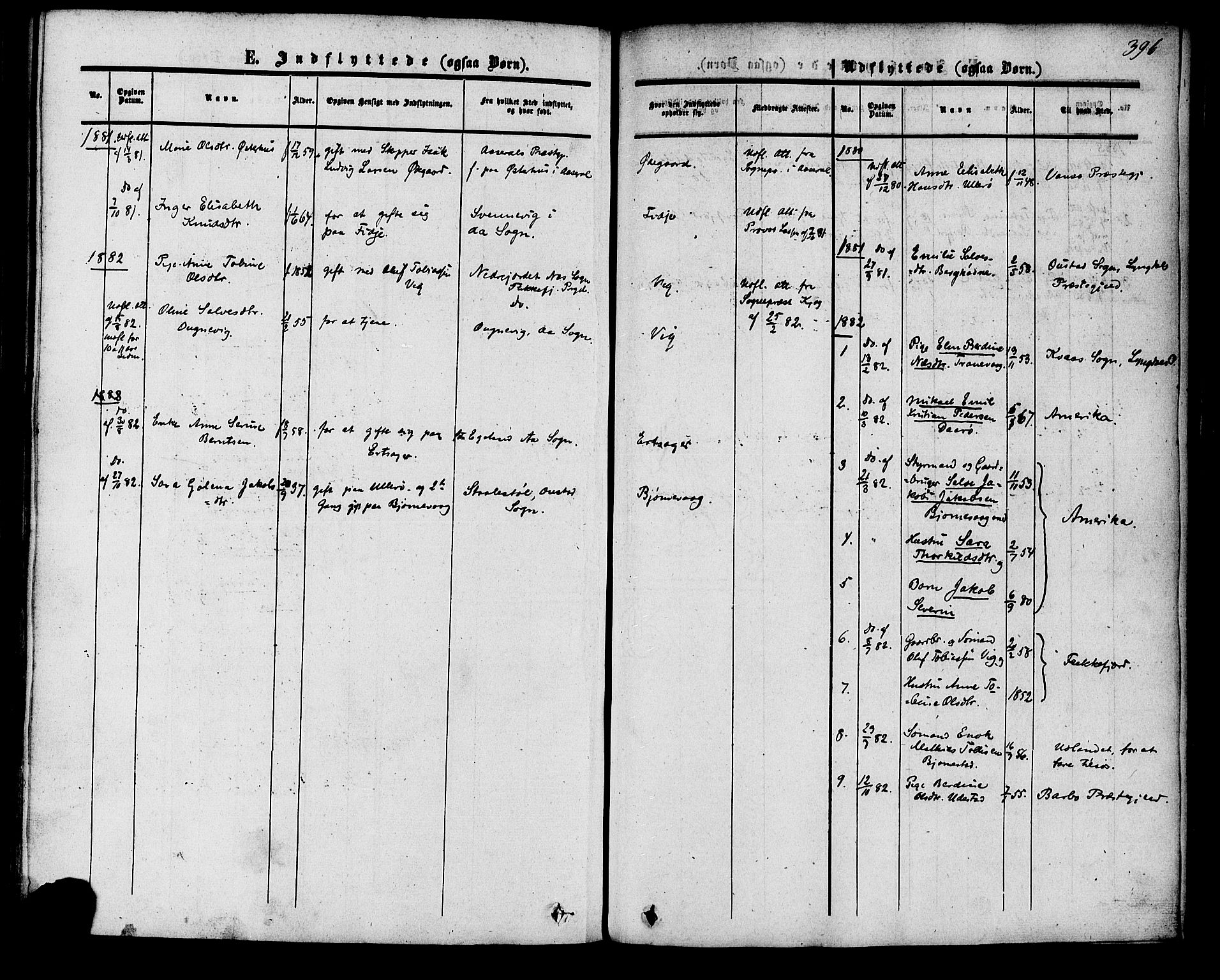 Herad sokneprestkontor, SAK/1111-0018/F/Fa/Fab/L0004: Parish register (official) no. A 4, 1853-1885, p. 396