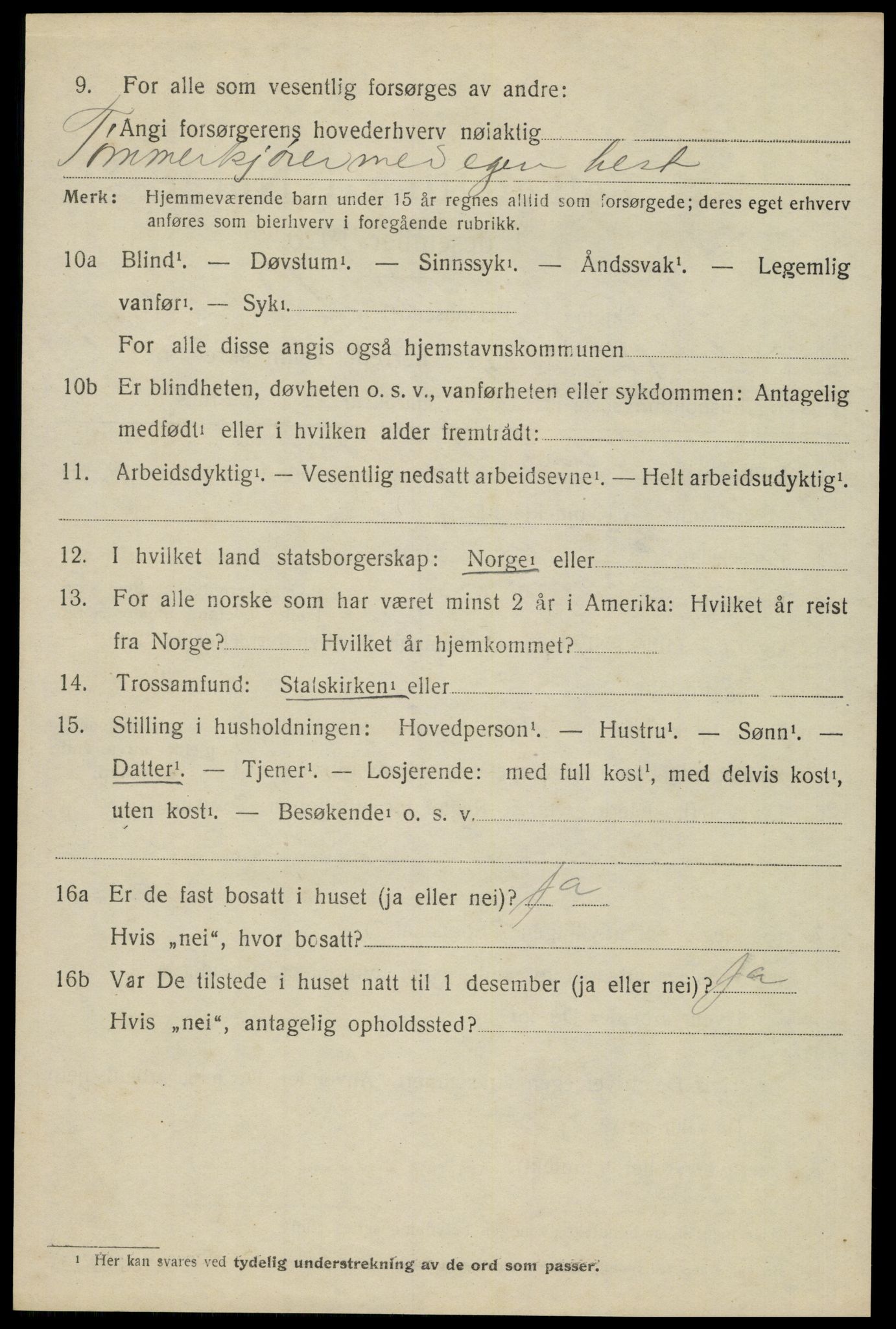 SAH, 1920 census for Trysil, 1920, p. 13796