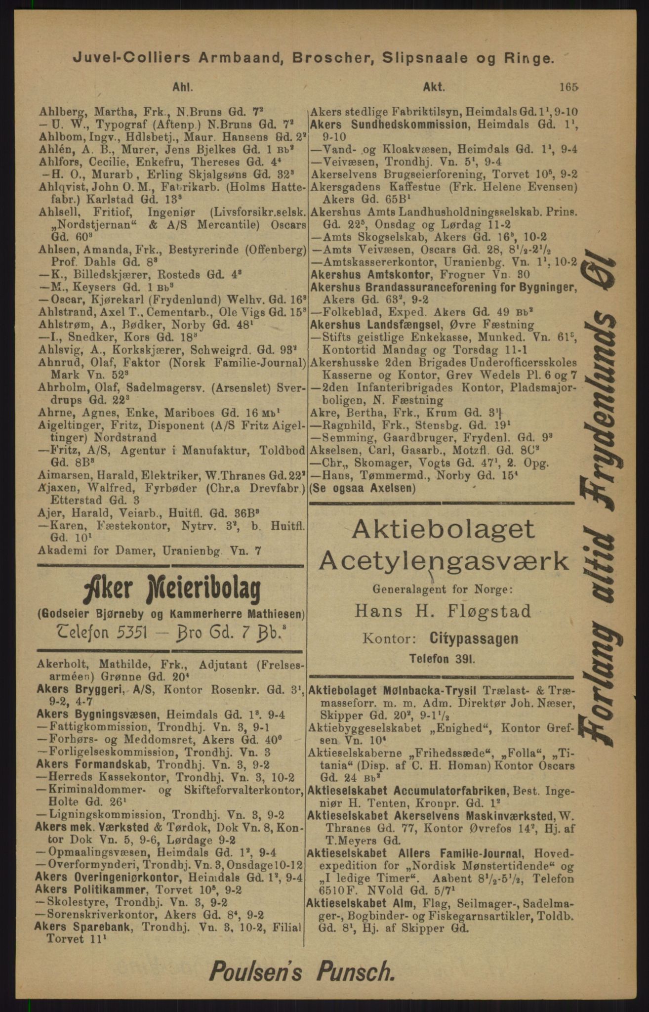 Kristiania/Oslo adressebok, PUBL/-, 1905, p. 165