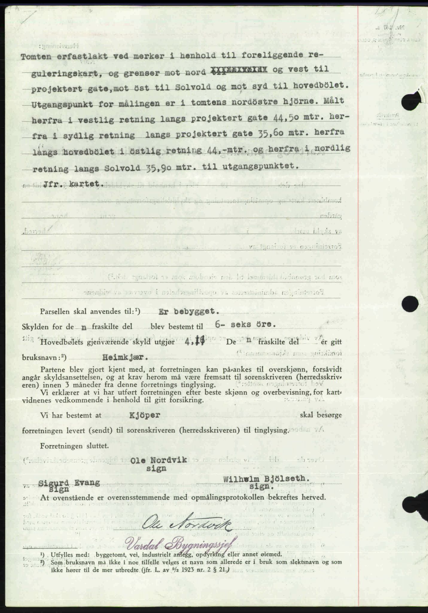 Toten tingrett, SAH/TING-006/H/Hb/Hbc/L0004: Mortgage book no. Hbc-04, 1938-1938, Diary no: : 1495/1938
