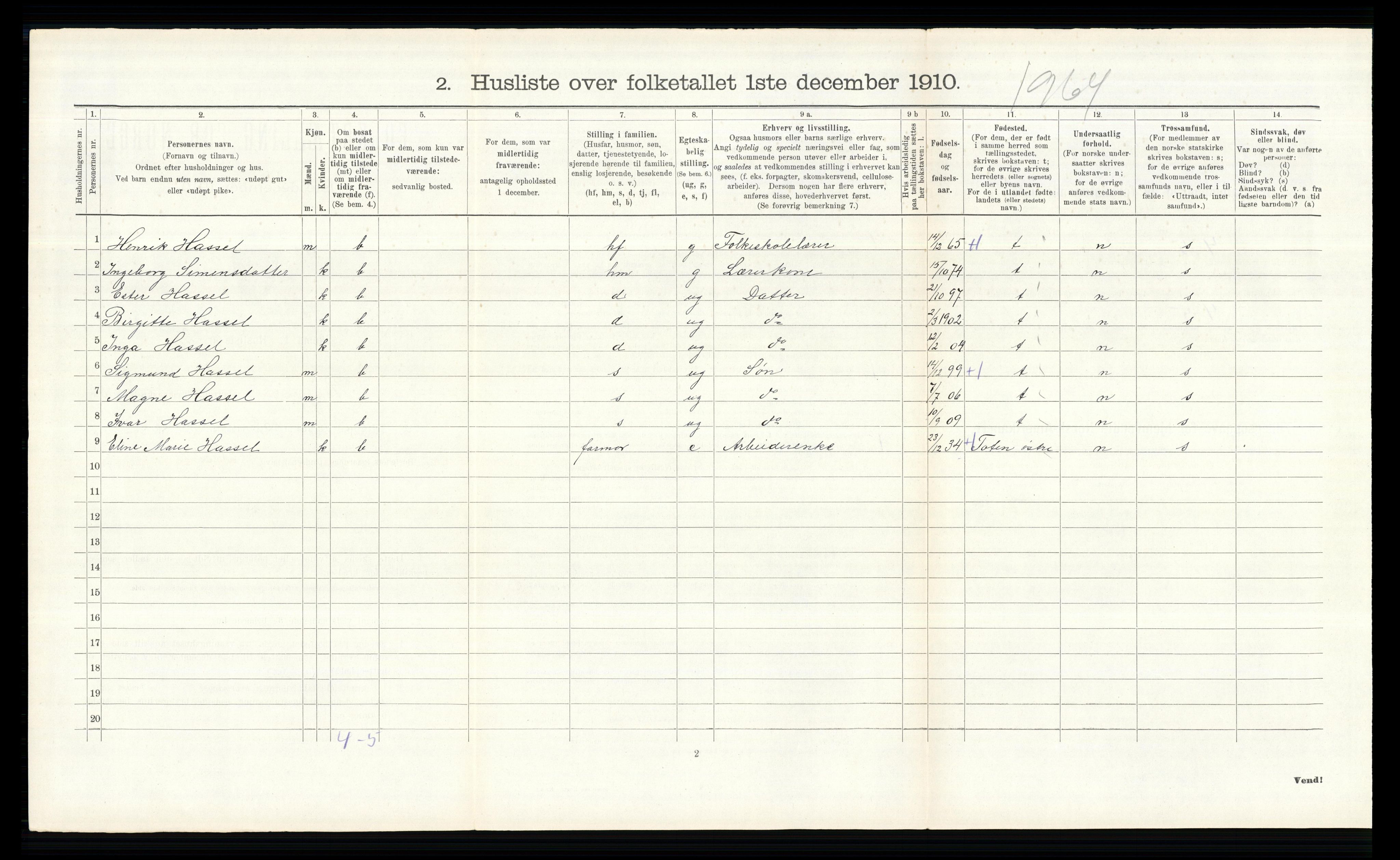 RA, 1910 census for Ringsaker, 1910, p. 426