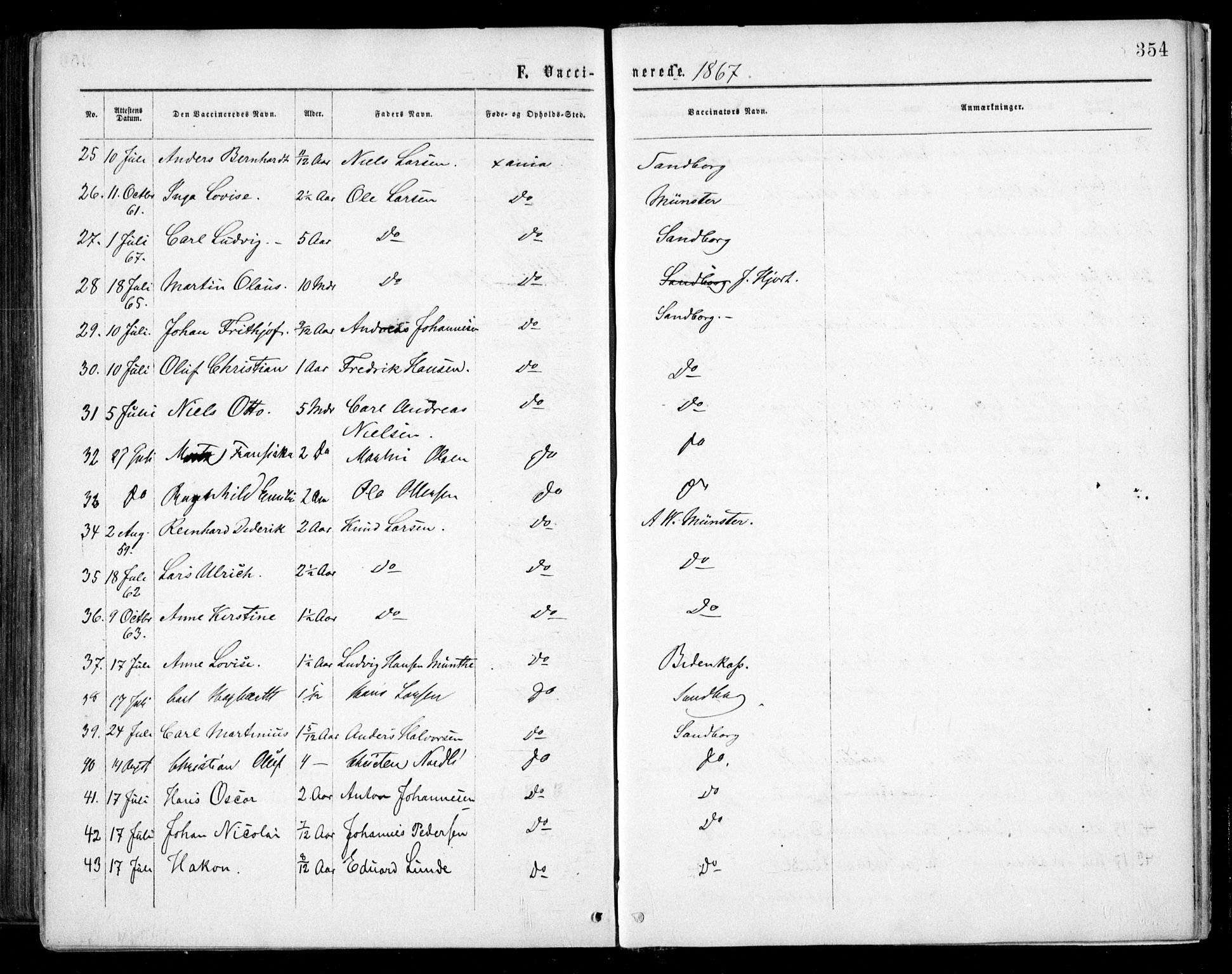 Grønland prestekontor Kirkebøker, AV/SAO-A-10848/F/Fa/L0002: Parish register (official) no. 2, 1862-1868, p. 354