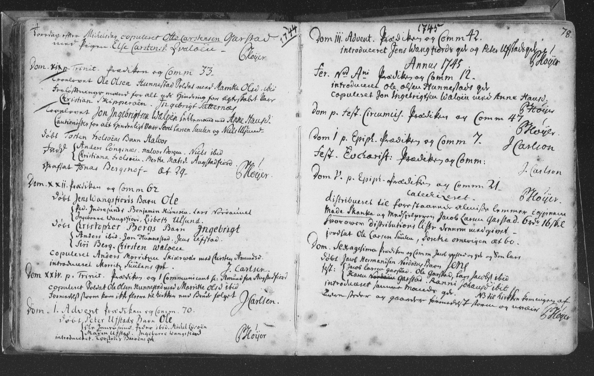 Ministerialprotokoller, klokkerbøker og fødselsregistre - Nord-Trøndelag, SAT/A-1458/786/L0685: Parish register (official) no. 786A01, 1710-1798, p. 78