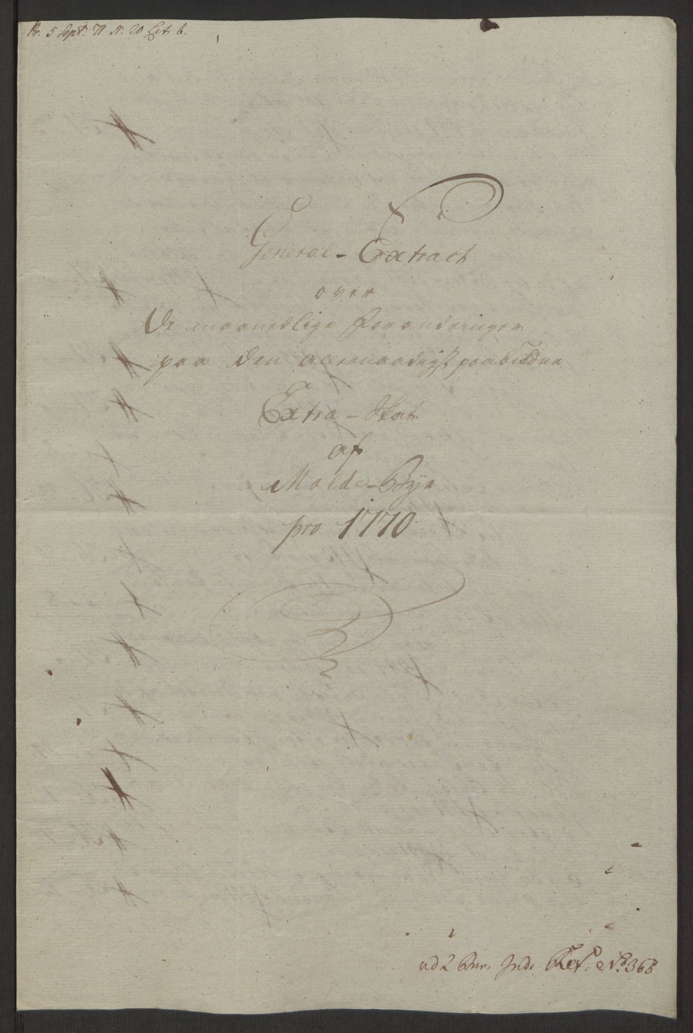 Rentekammeret inntil 1814, Reviderte regnskaper, Byregnskaper, RA/EA-4066/R/Rq/L0487/0004: [Q1] Kontribusjonsregnskap / Ekstraskatt, 1762-1772, p. 190