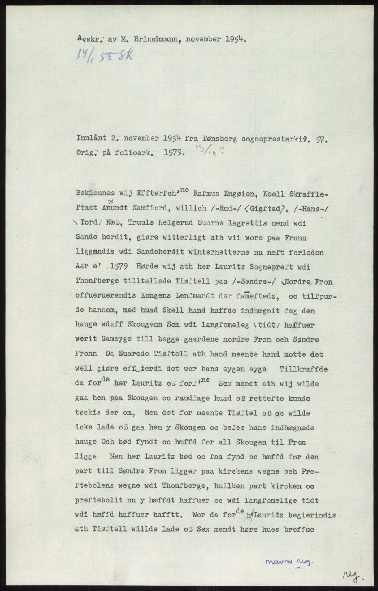 Samlinger til kildeutgivelse, Diplomavskriftsamlingen, RA/EA-4053/H/Ha, p. 1097