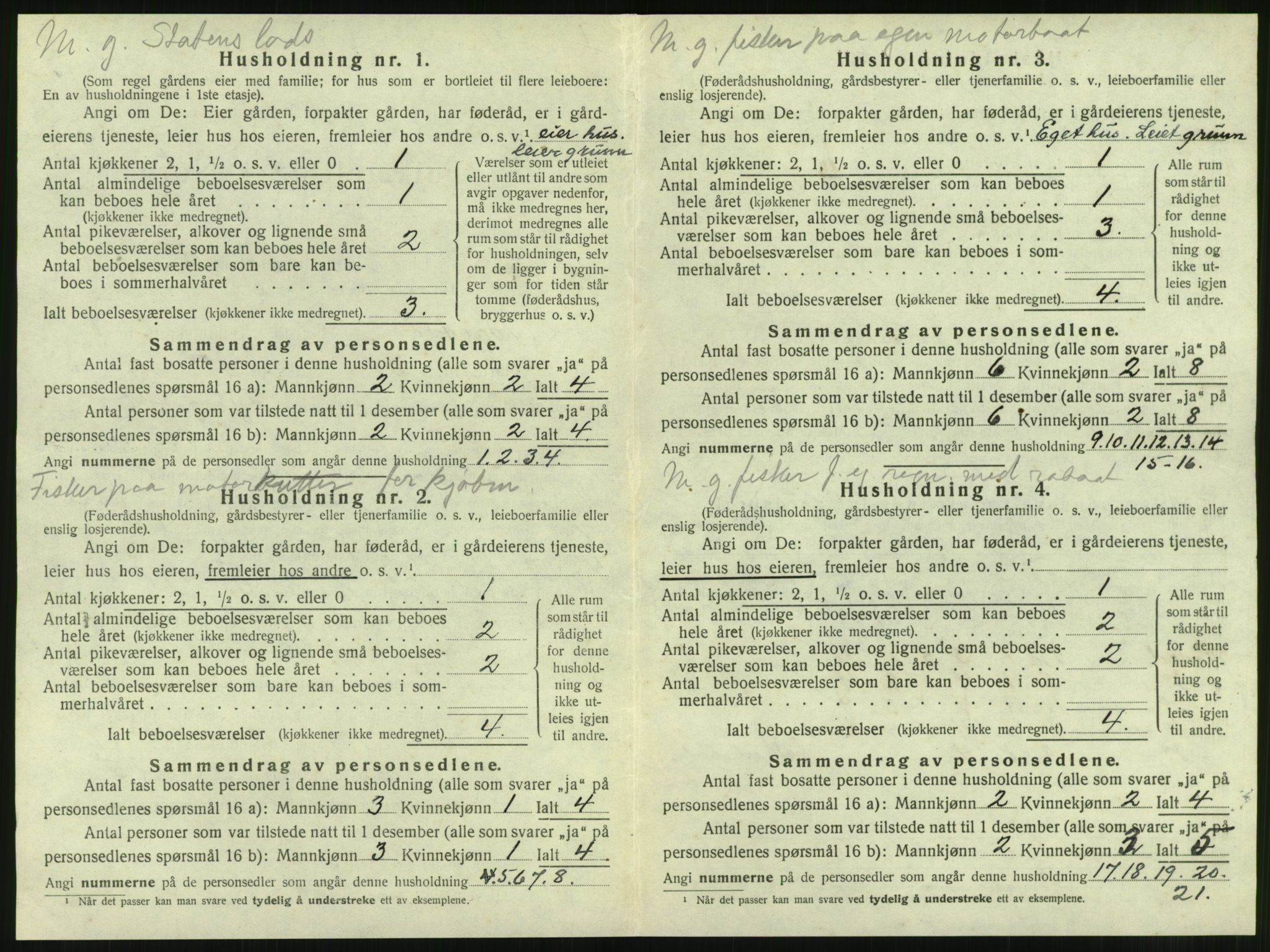 SAT, 1920 census for Brattvær, 1920, p. 39