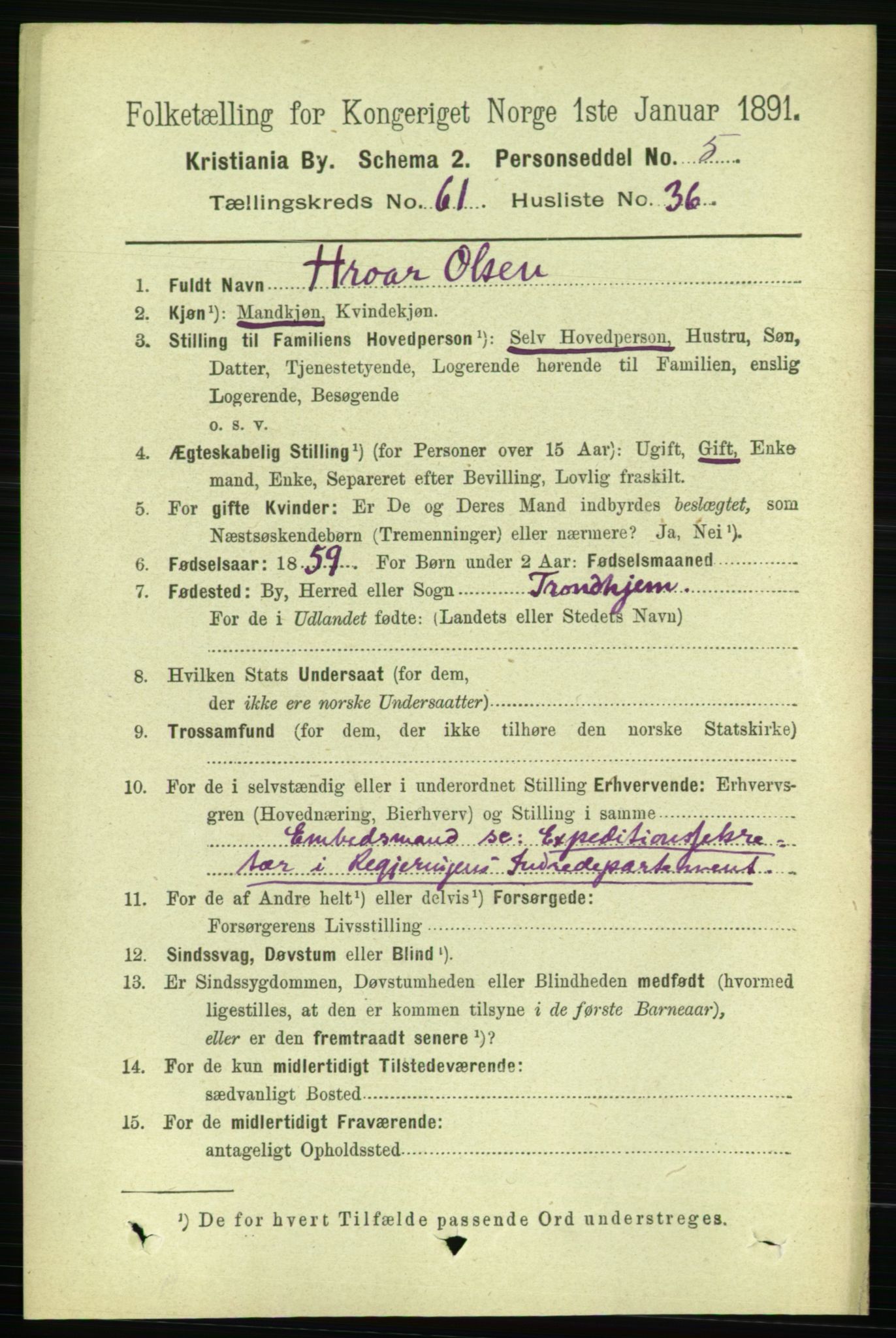 RA, 1891 census for 0301 Kristiania, 1891, p. 32853