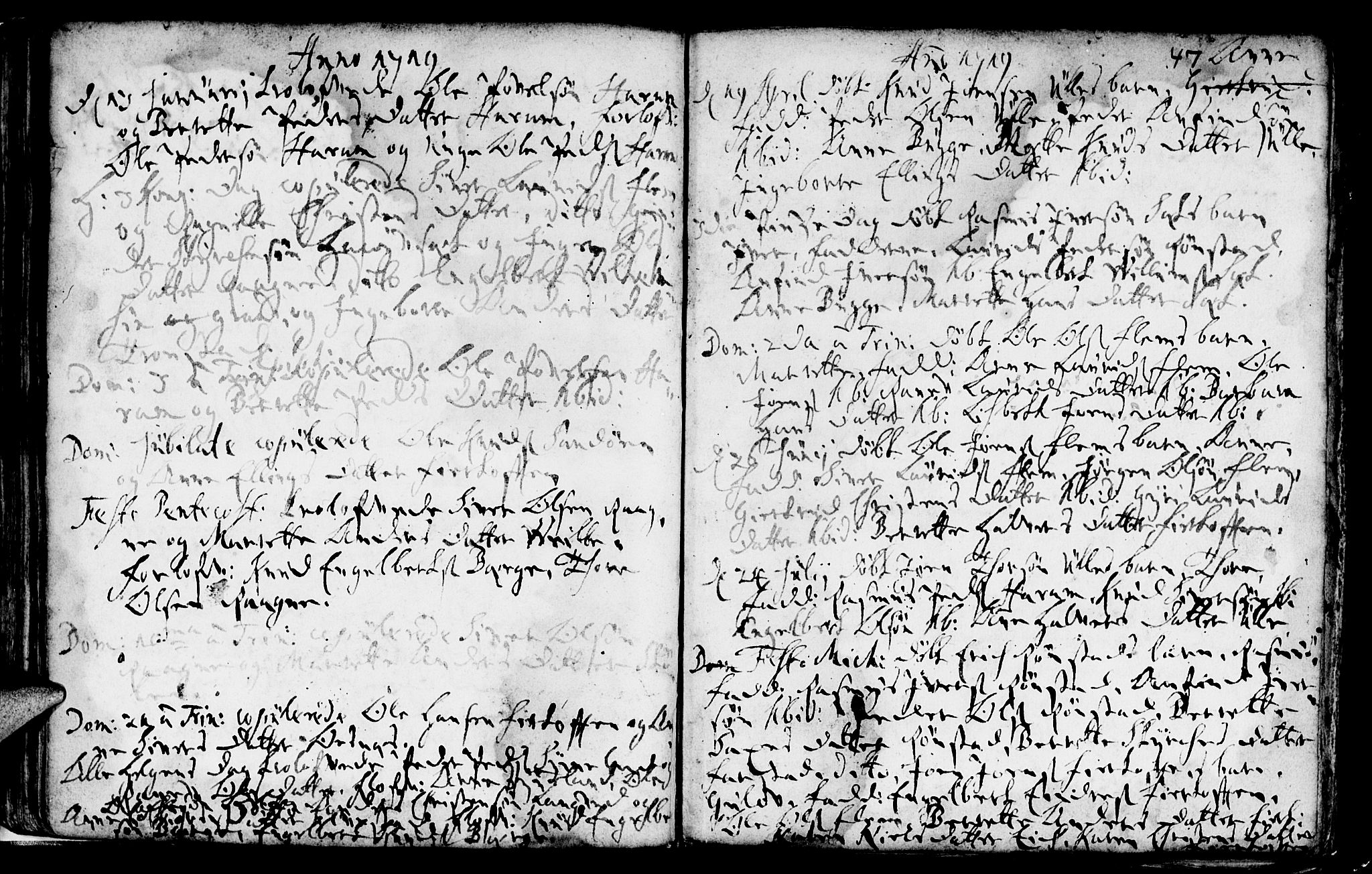 Ministerialprotokoller, klokkerbøker og fødselsregistre - Møre og Romsdal, AV/SAT-A-1454/536/L0491: Parish register (official) no. 536A01 /1, 1689-1737, p. 47