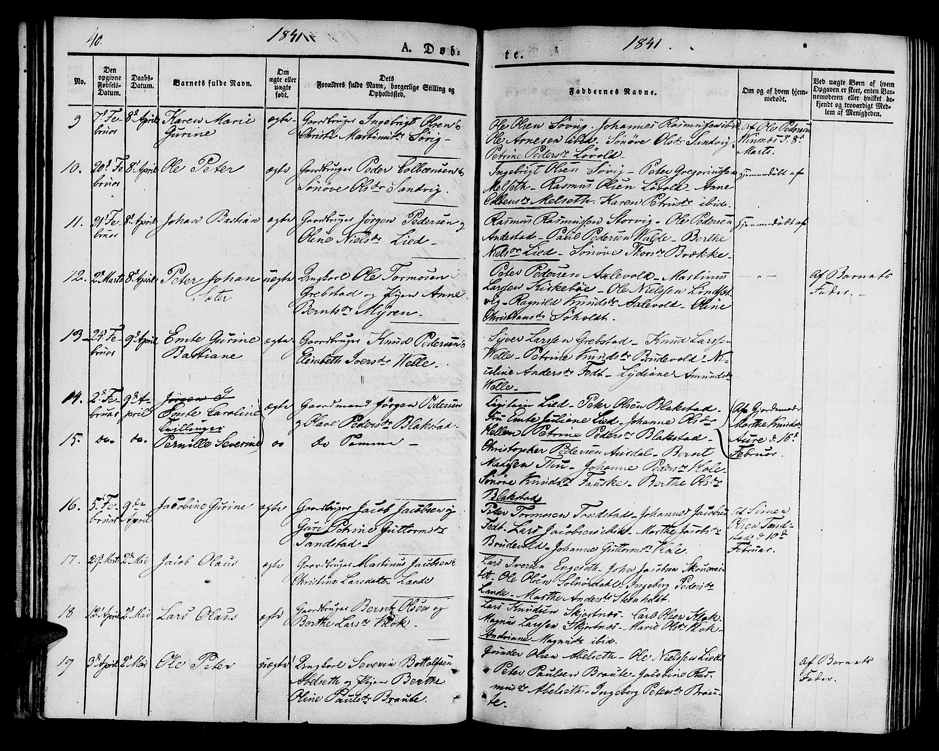 Ministerialprotokoller, klokkerbøker og fødselsregistre - Møre og Romsdal, SAT/A-1454/522/L0311: Parish register (official) no. 522A06, 1832-1842, p. 40
