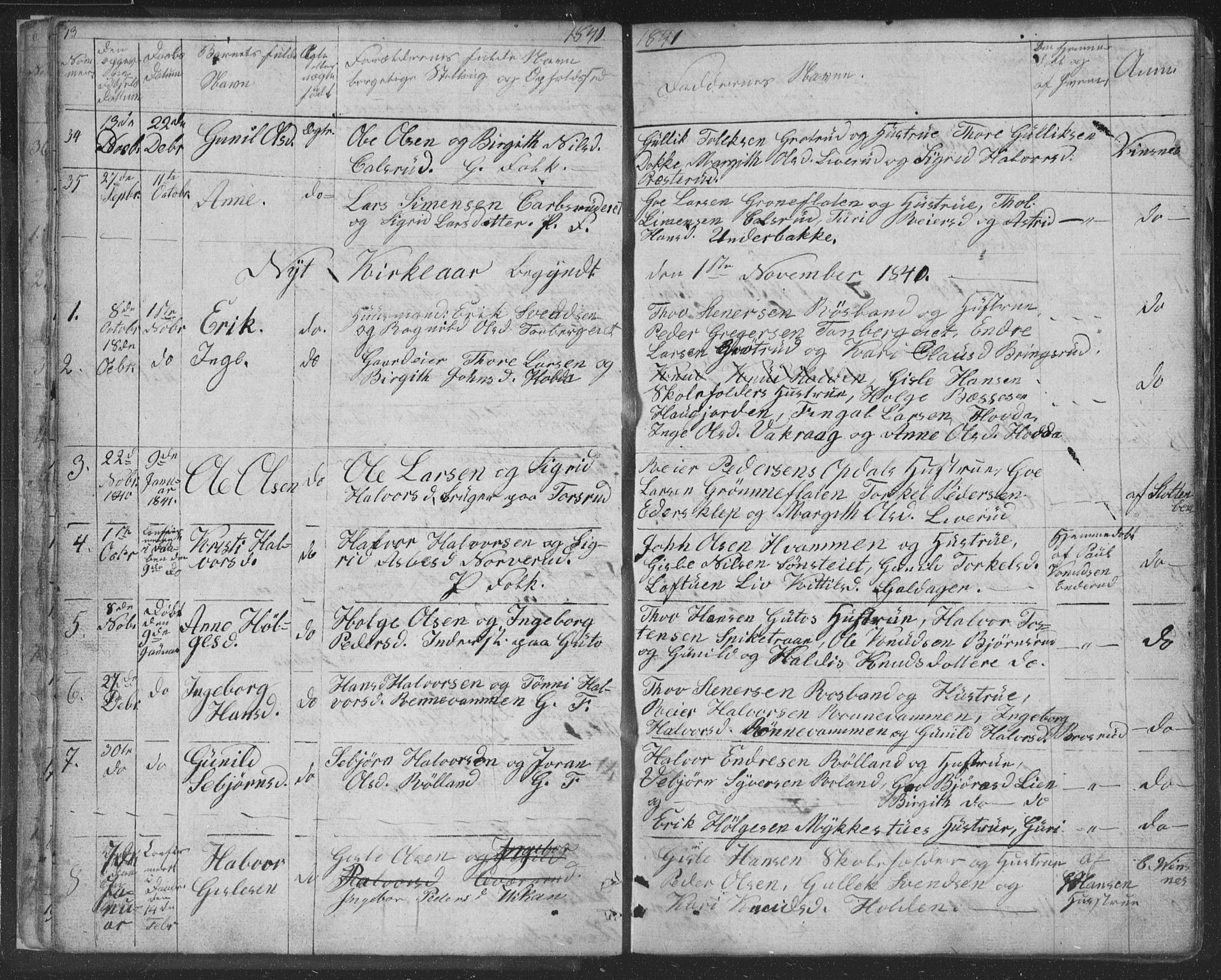 Nore kirkebøker, SAKO/A-238/F/Fc/L0002: Parish register (official) no. III 2, 1836-1861, p. 13