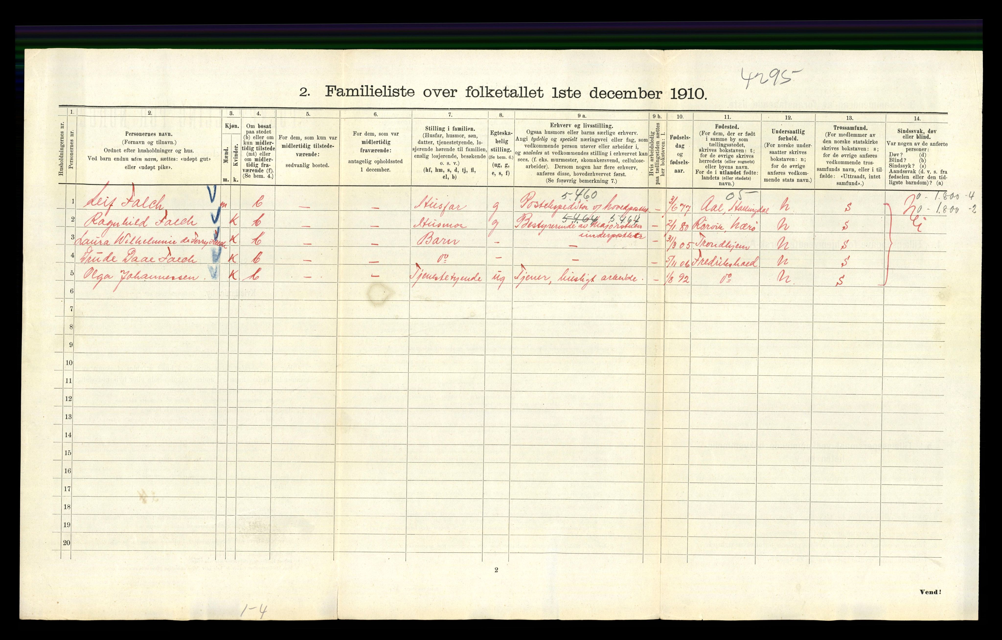 RA, 1910 census for Kristiania, 1910, p. 20322