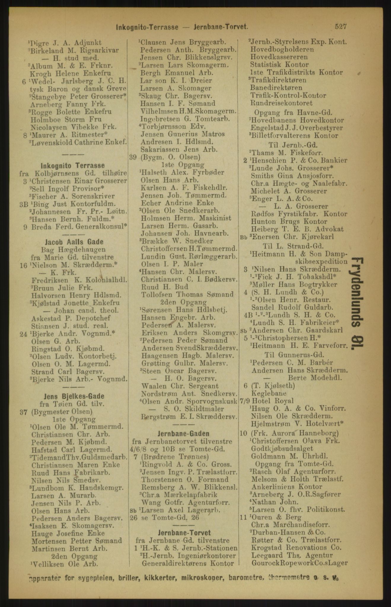 Kristiania/Oslo adressebok, PUBL/-, 1891, p. 527