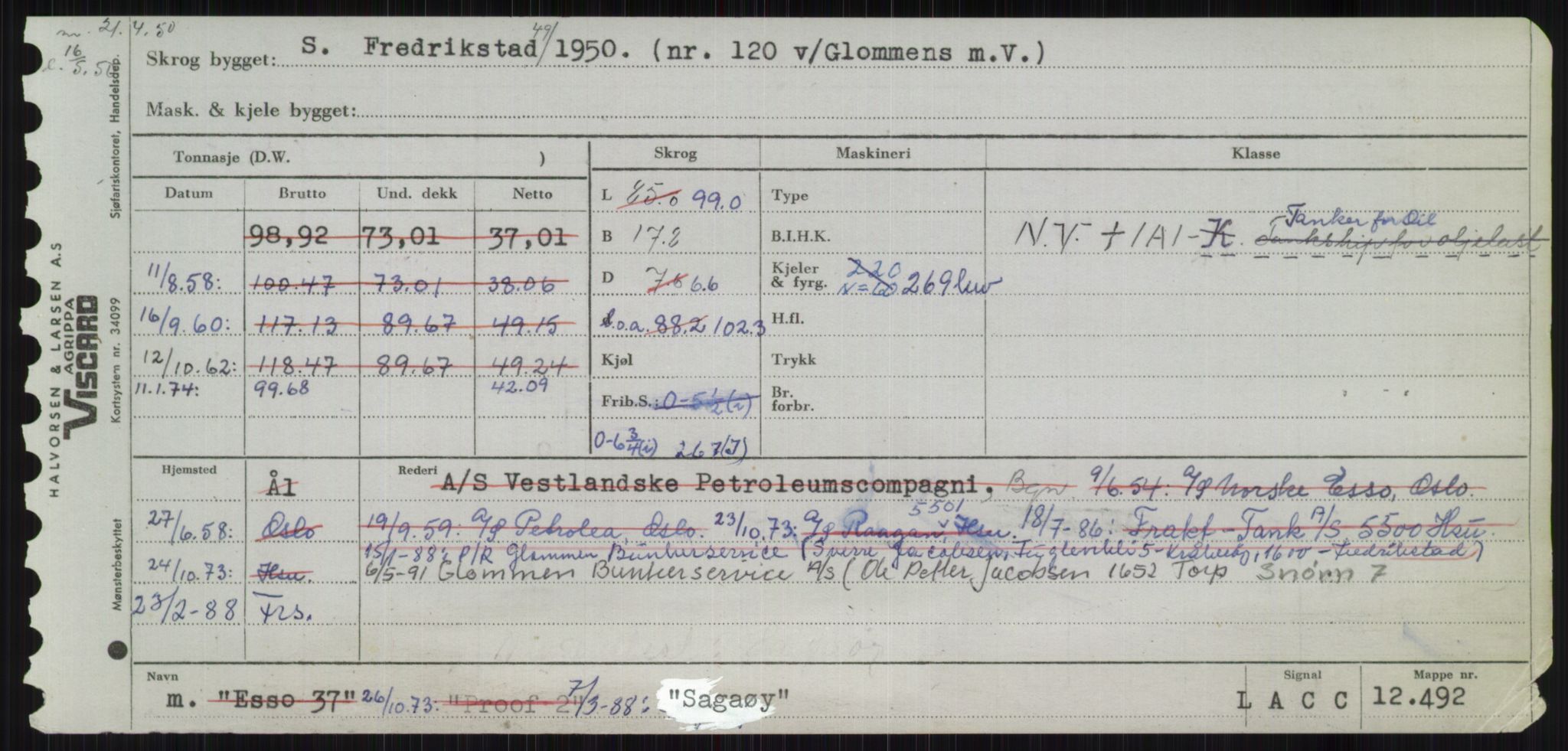 Sjøfartsdirektoratet med forløpere, Skipsmålingen, RA/S-1627/H/Ha/L0005/0001: Fartøy, S-Sven / Fartøy, S-Skji, p. 37