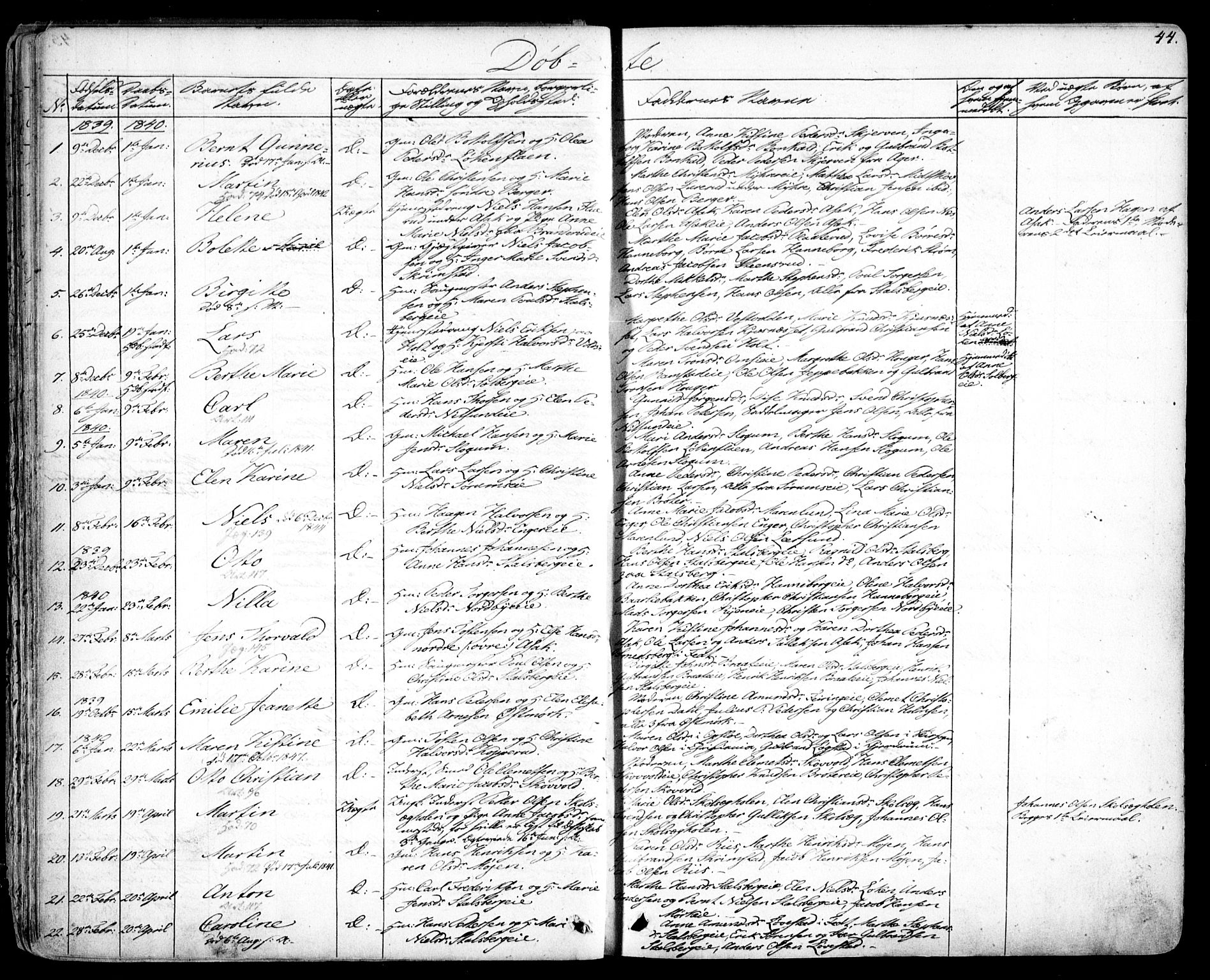 Skedsmo prestekontor Kirkebøker, SAO/A-10033a/F/Fa/L0009: Parish register (official) no. I 9, 1830-1853, p. 44