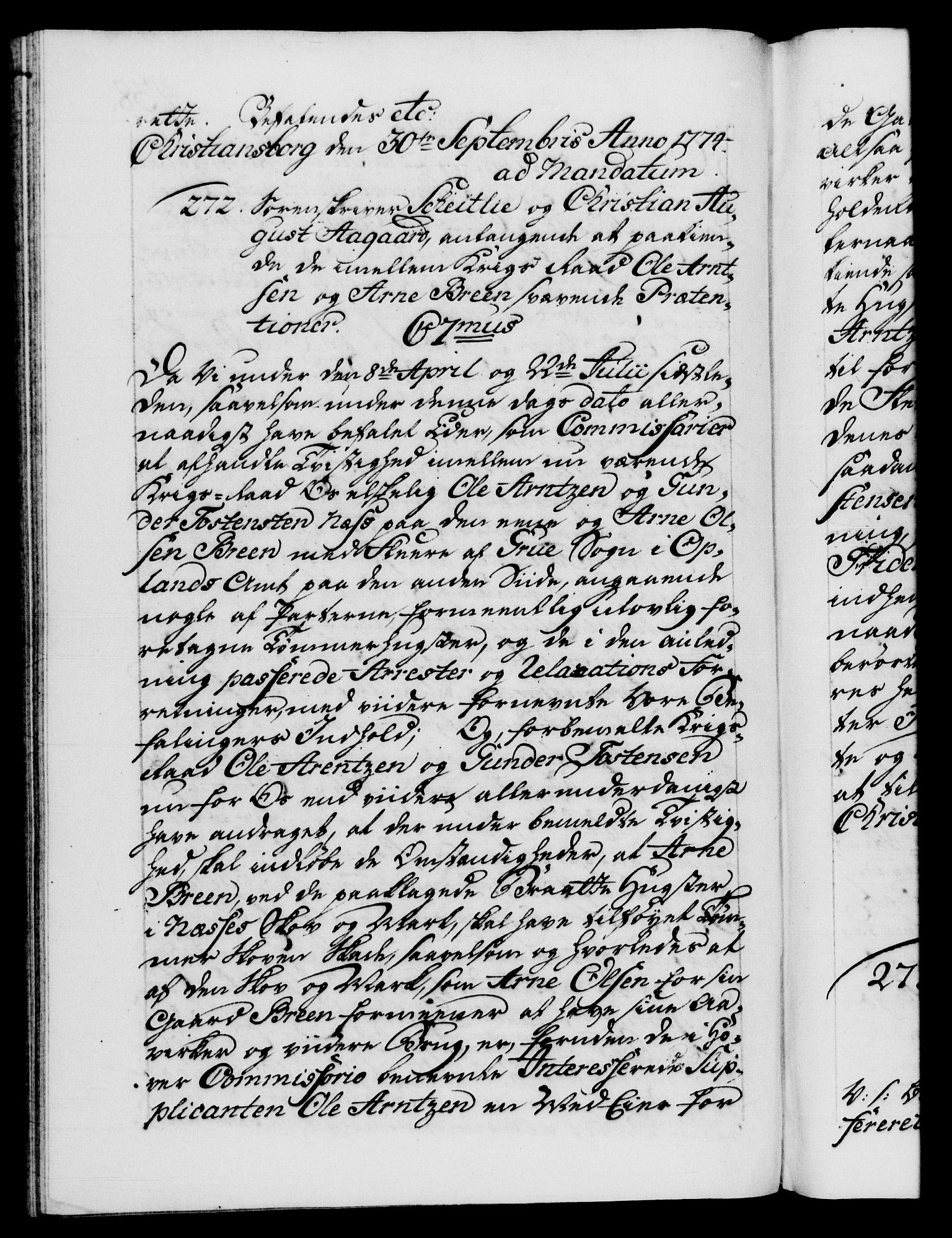 Danske Kanselli 1572-1799, AV/RA-EA-3023/F/Fc/Fca/Fcab/L0041: Norske tegnelser, 1773-1776, p. 438b