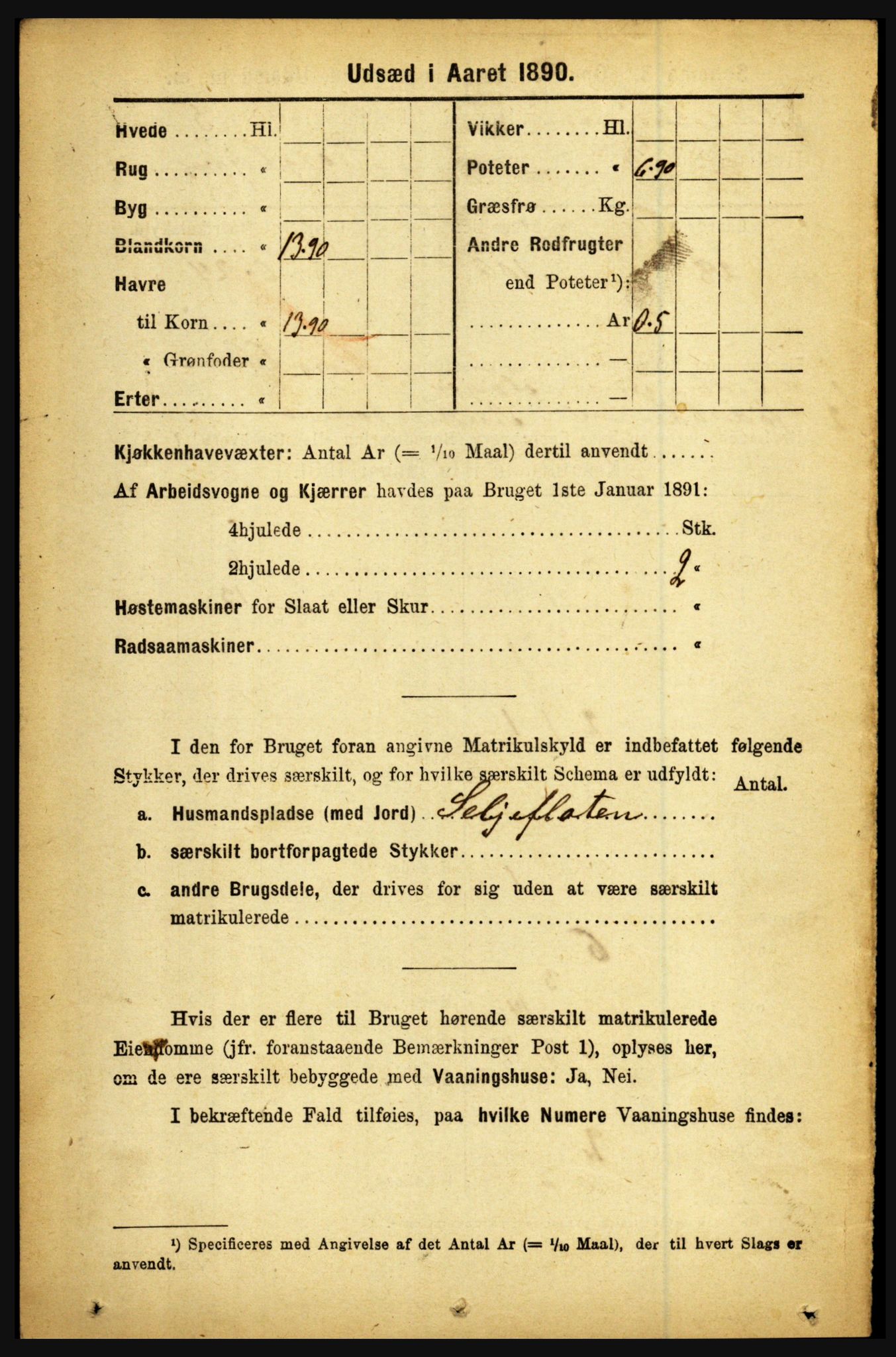 RA, 1891 census for 1446 Breim, 1891, p. 2779