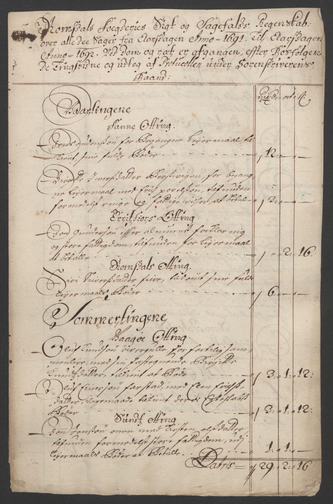 Rentekammeret inntil 1814, Reviderte regnskaper, Fogderegnskap, RA/EA-4092/R55/L3649: Fogderegnskap Romsdal, 1690-1691, p. 324