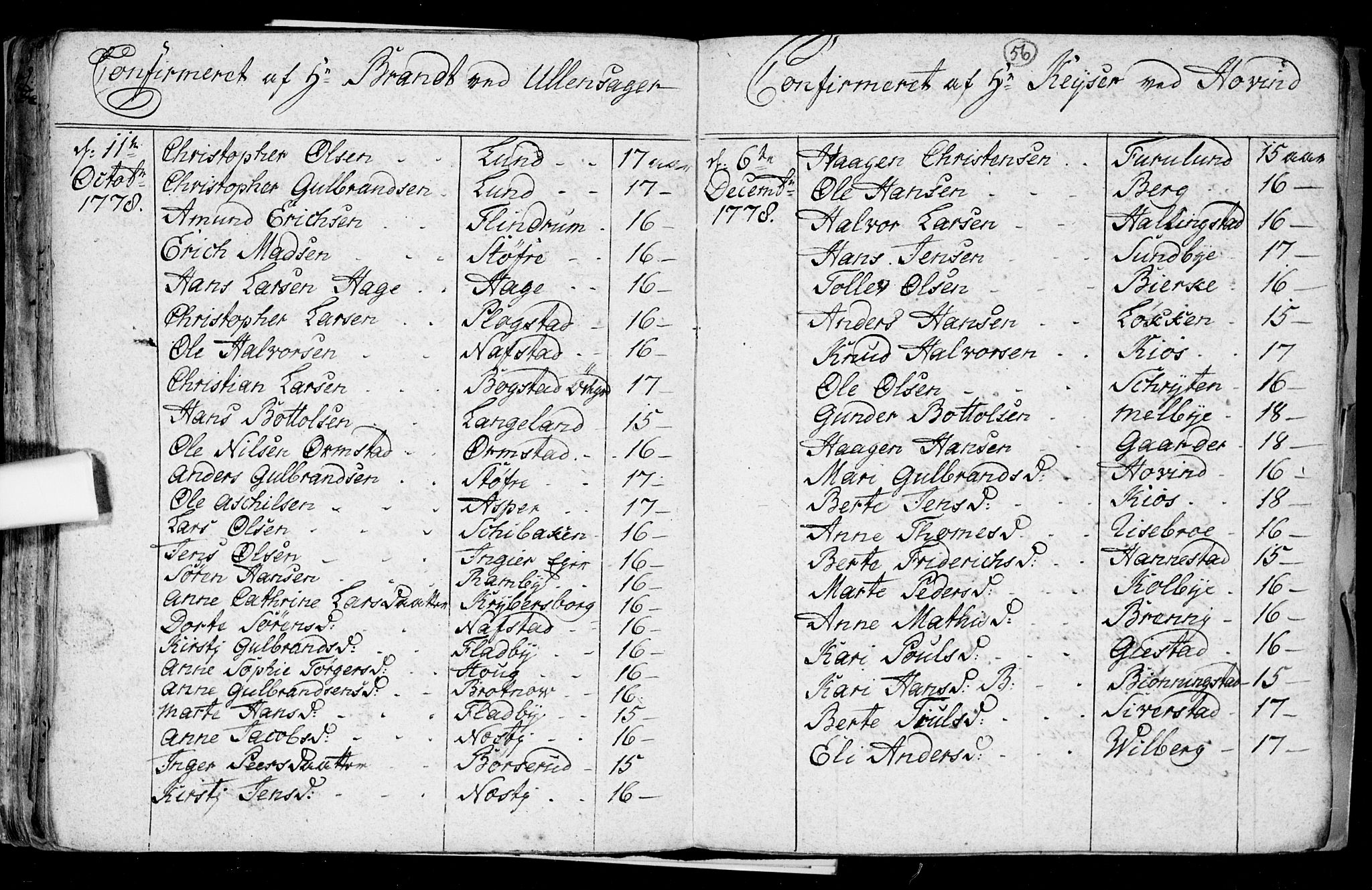 Ullensaker prestekontor Kirkebøker, SAO/A-10236a/F/Fa/L0008: Parish register (official) no. I 8, 1738-1810, p. 56