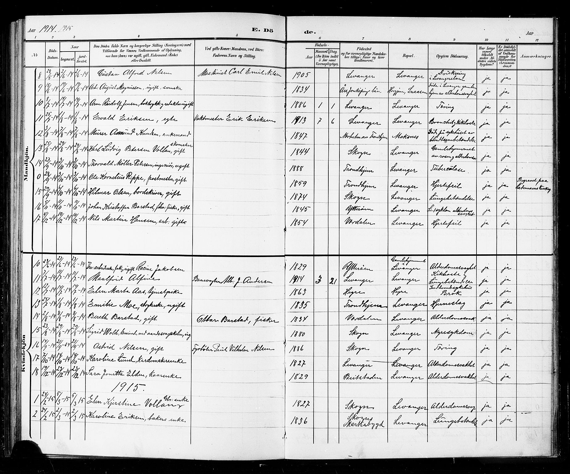 Ministerialprotokoller, klokkerbøker og fødselsregistre - Nord-Trøndelag, SAT/A-1458/720/L0192: Parish register (copy) no. 720C01, 1880-1917, p. 124m