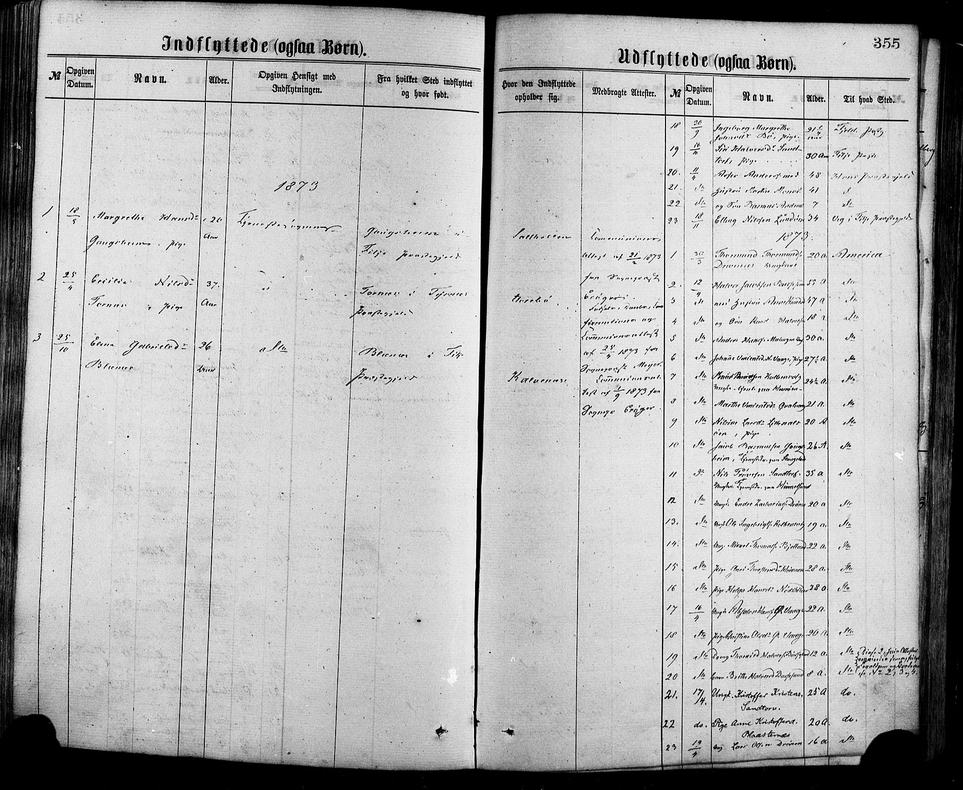 Sund sokneprestembete, AV/SAB-A-99930: Parish register (official) no. A 15, 1867-1881, p. 355