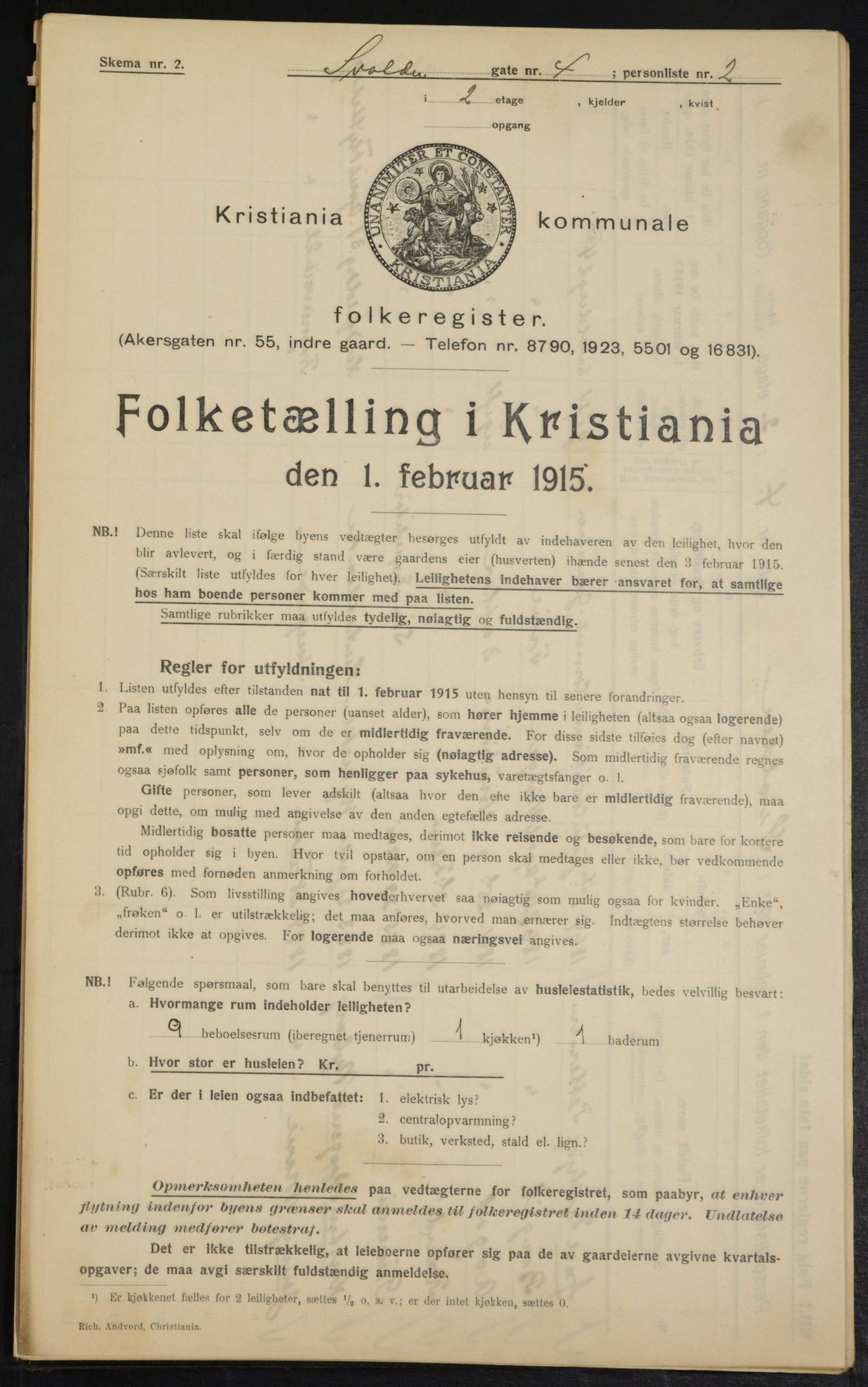 OBA, Municipal Census 1915 for Kristiania, 1915, p. 106502