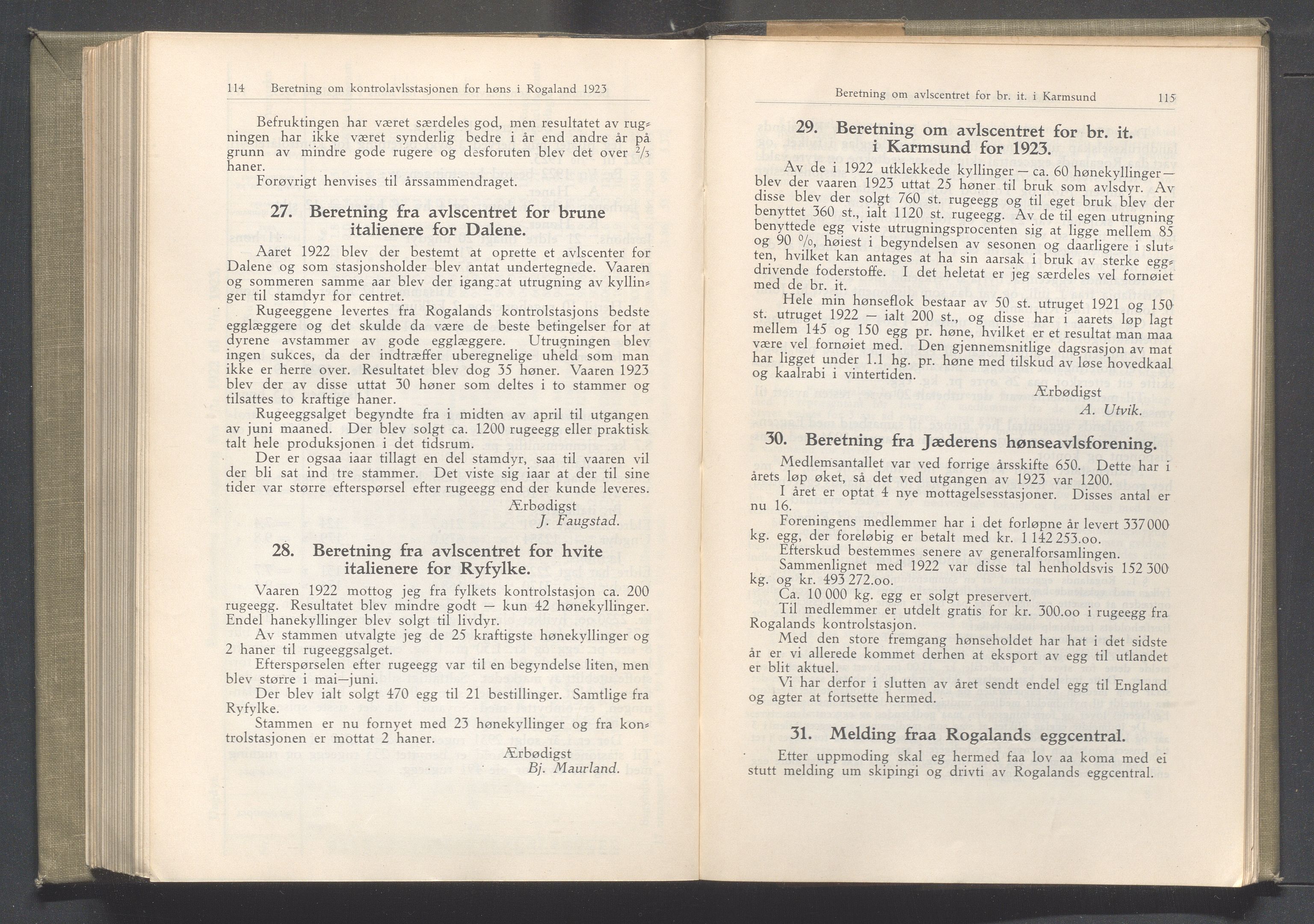 Rogaland fylkeskommune - Fylkesrådmannen , IKAR/A-900/A/Aa/Aaa/L0043: Møtebok , 1924, p. 114-115