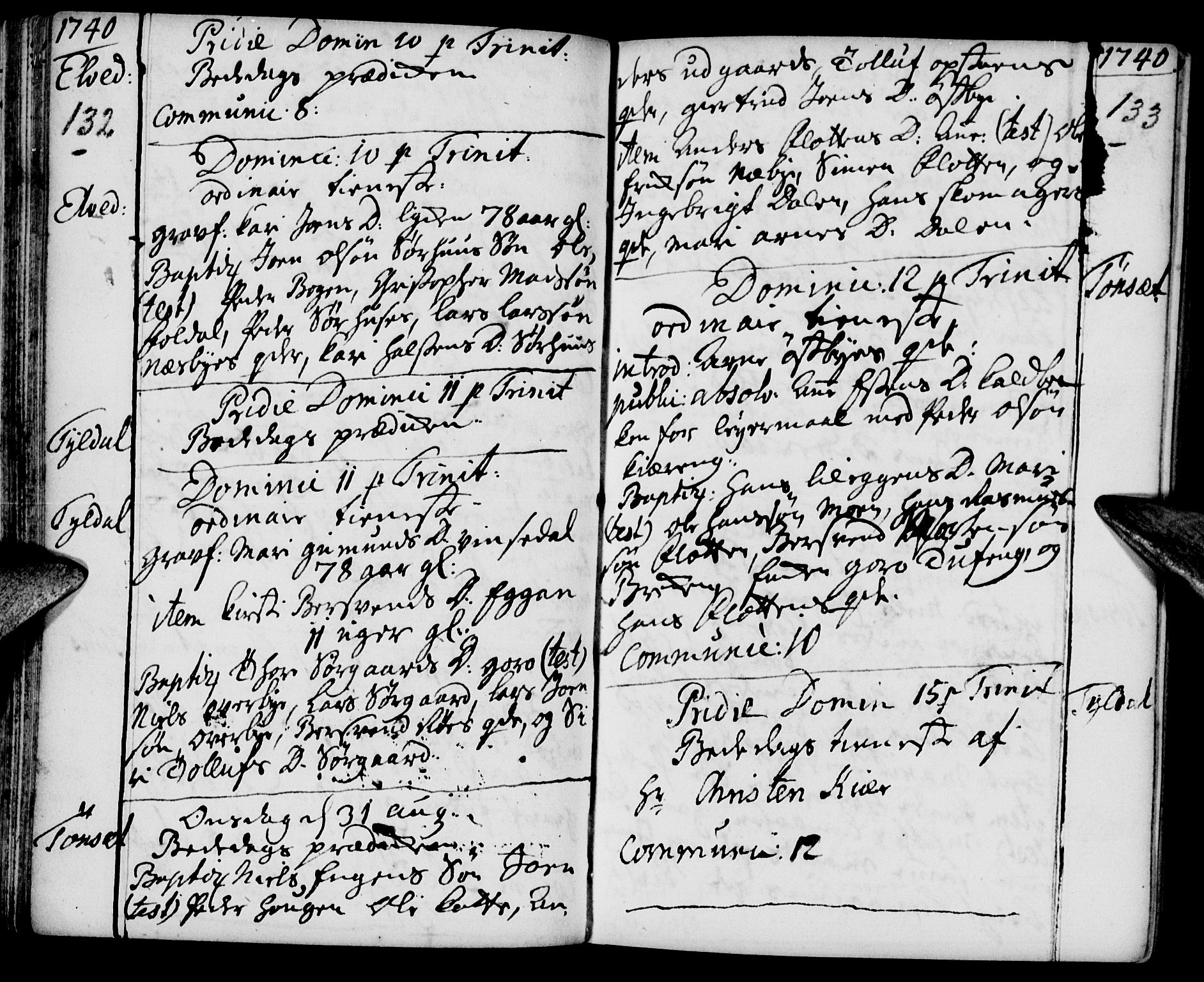 Tynset prestekontor, SAH/PREST-058/H/Ha/Haa/L0002: Parish register (official) no. 2, 1737-1767, p. 132-133