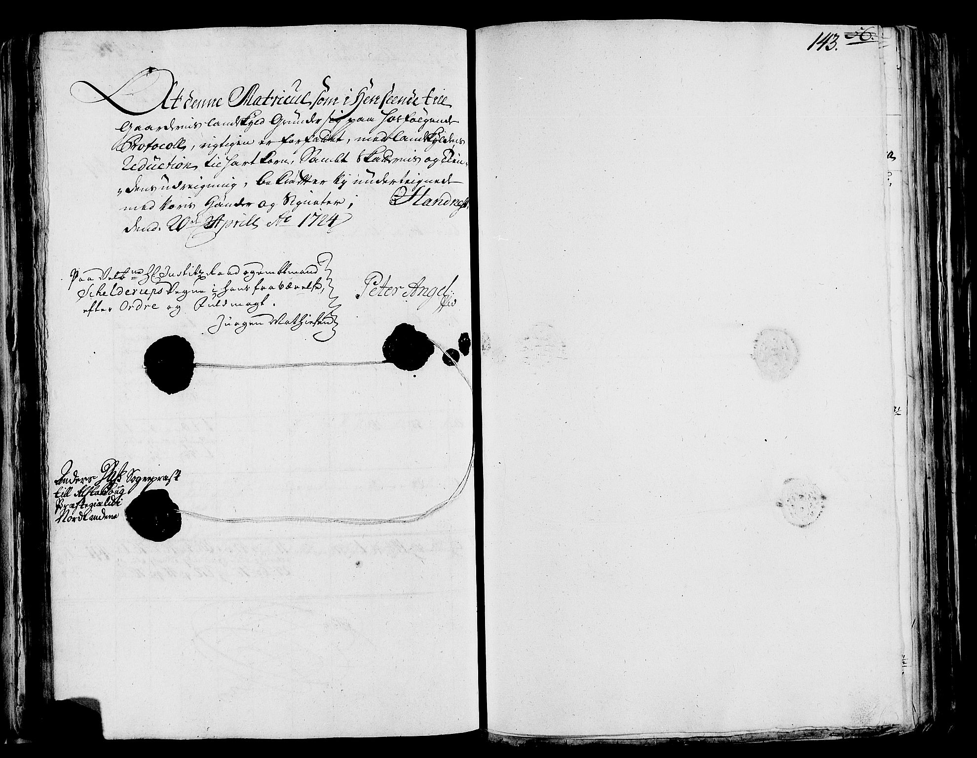 Rentekammeret inntil 1814, Realistisk ordnet avdeling, AV/RA-EA-4070/N/Nb/Nbf/L0171: Helgeland matrikkelprotokoll, 1723, p. 145