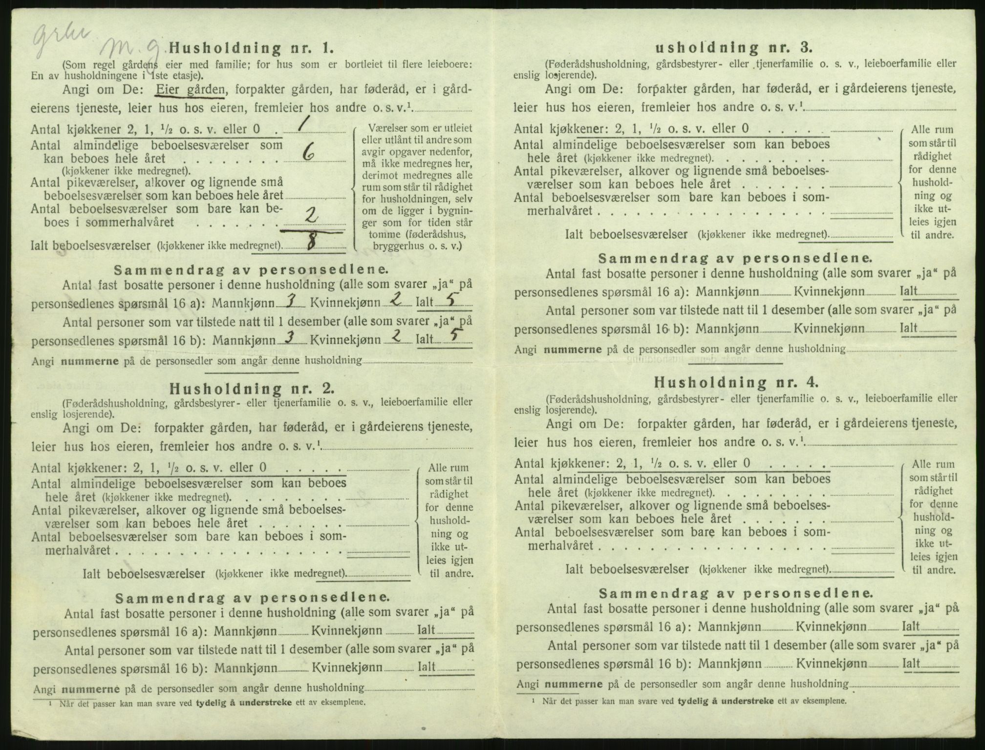 SAK, 1920 census for Åmli, 1920, p. 370