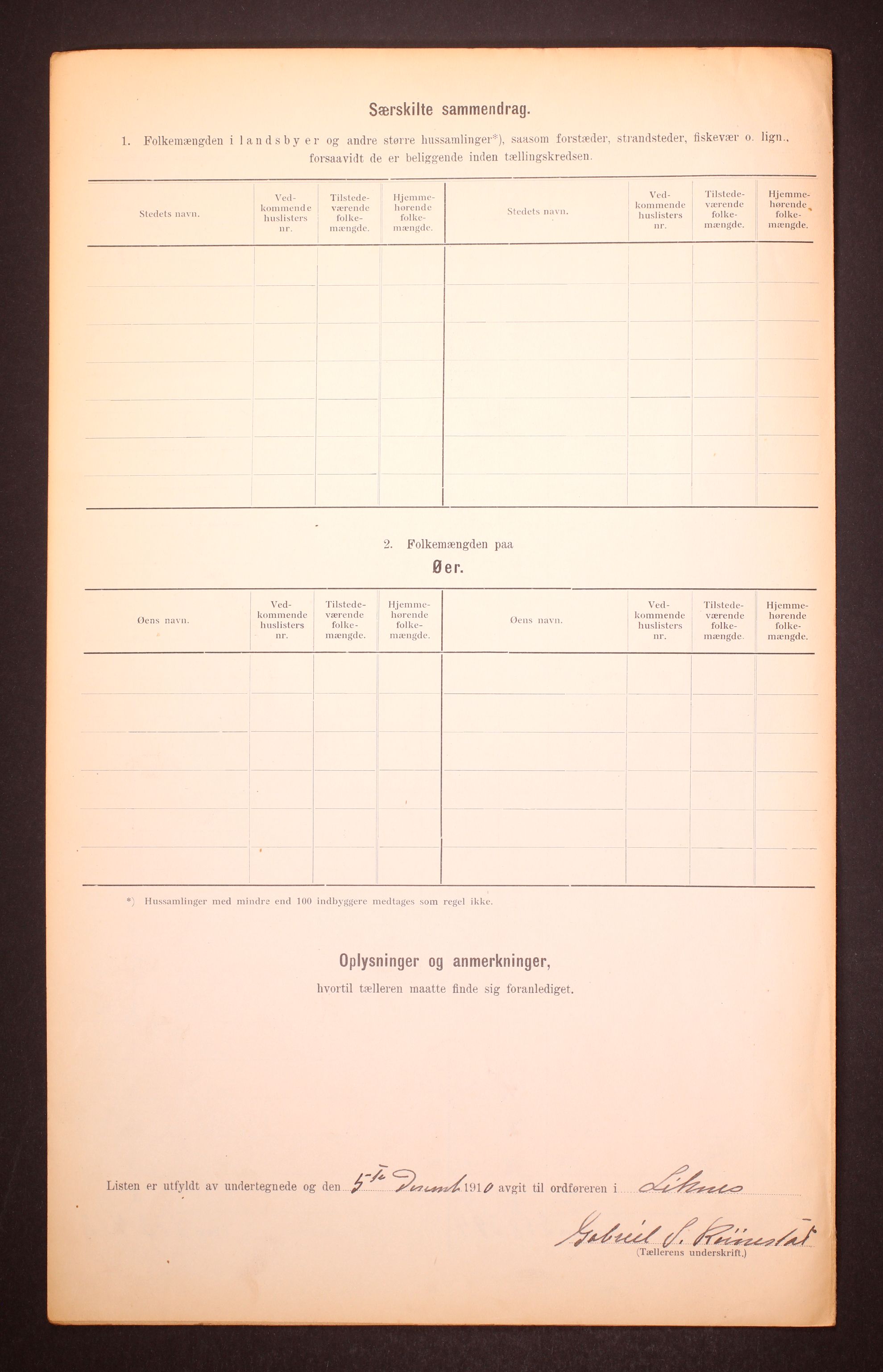 RA, 1910 census for Liknes, 1910, p. 27